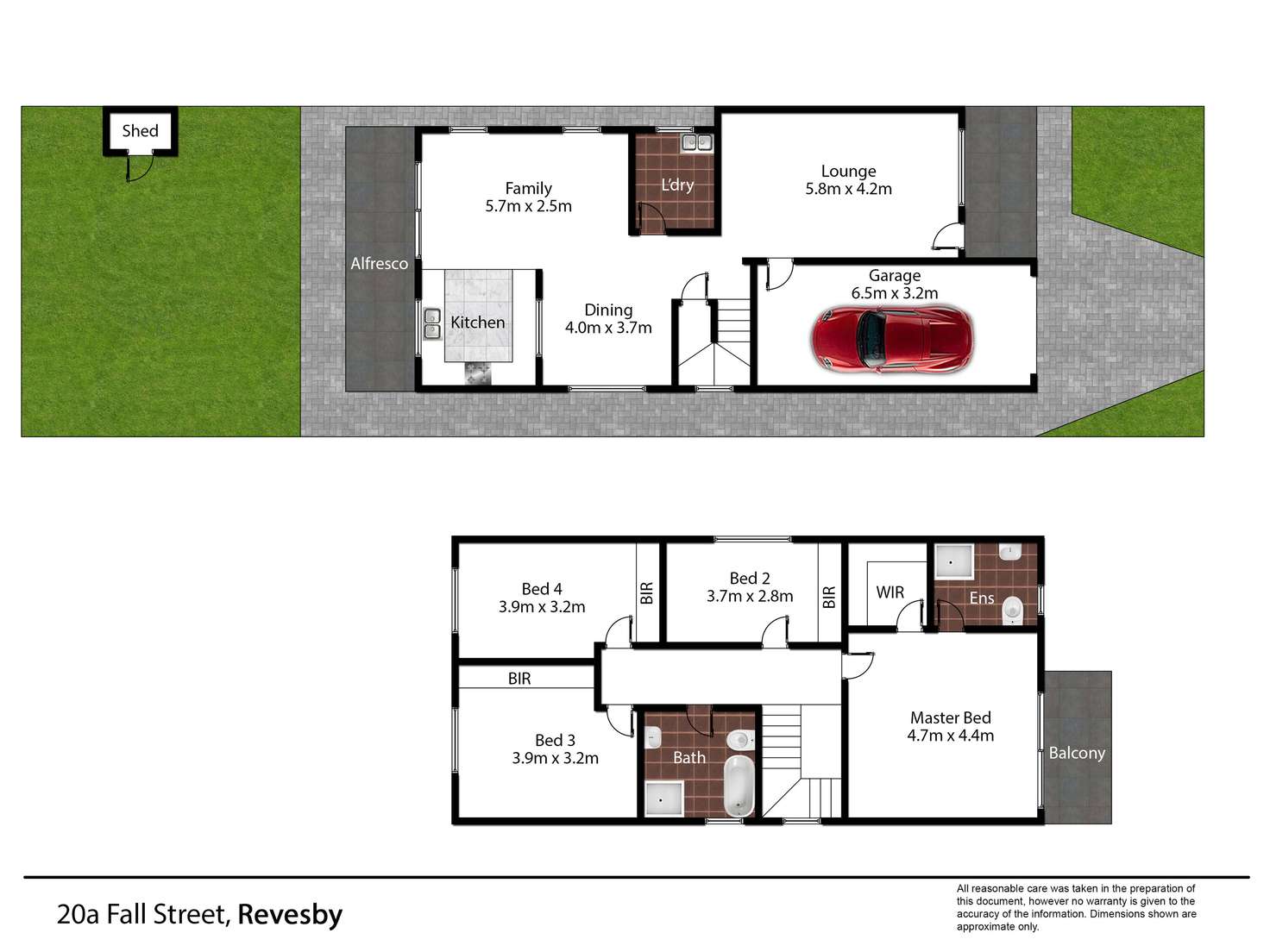 Floorplan of Homely semiDetached listing, 20a Fall Street, Revesby NSW 2212
