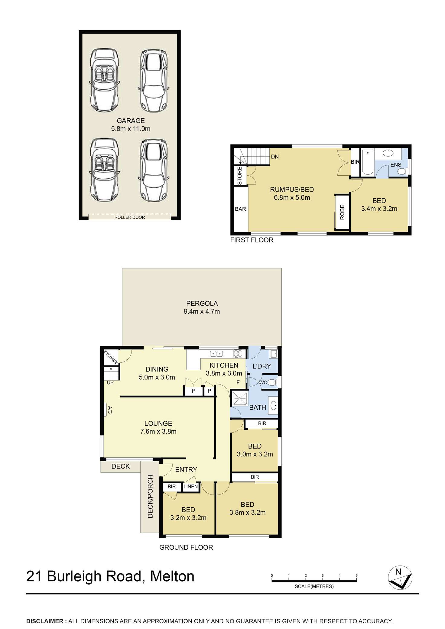 Floorplan of Homely house listing, 21 Burleigh Road, Melton VIC 3337