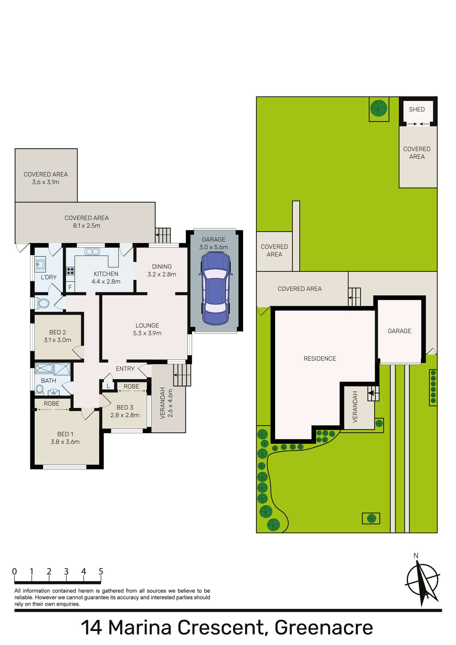 Floorplan of Homely house listing, 14 Marina Crescent, Greenacre NSW 2190