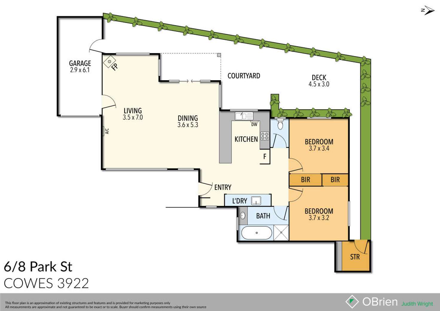 Floorplan of Homely unit listing, 6/8 Park Street, Cowes VIC 3922