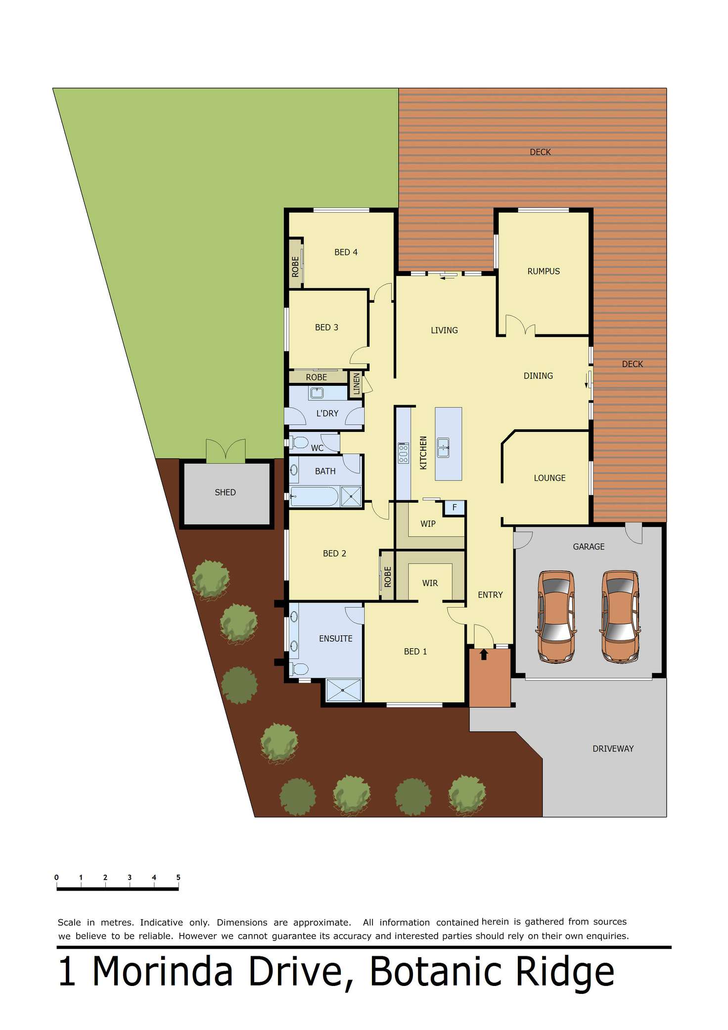 Floorplan of Homely house listing, 1 Morinda Drive, Botanic Ridge VIC 3977