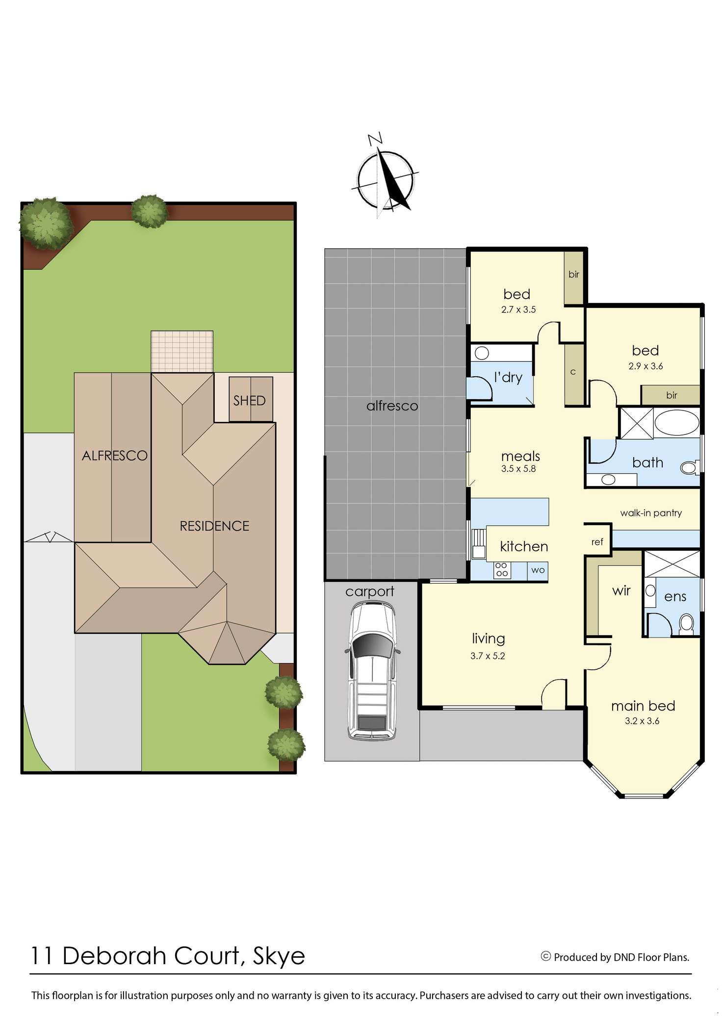 Floorplan of Homely house listing, 11 Deborah Court, Skye VIC 3977