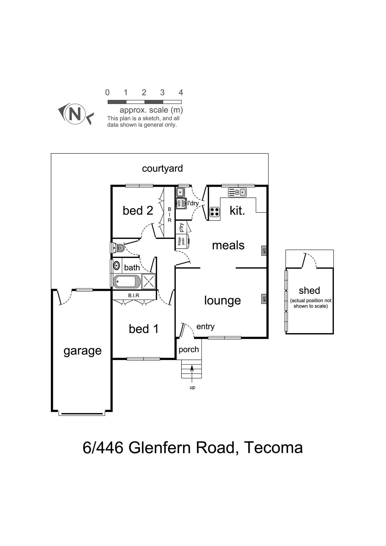 Floorplan of Homely unit listing, 6/446 Glenfern Road, Tecoma VIC 3160