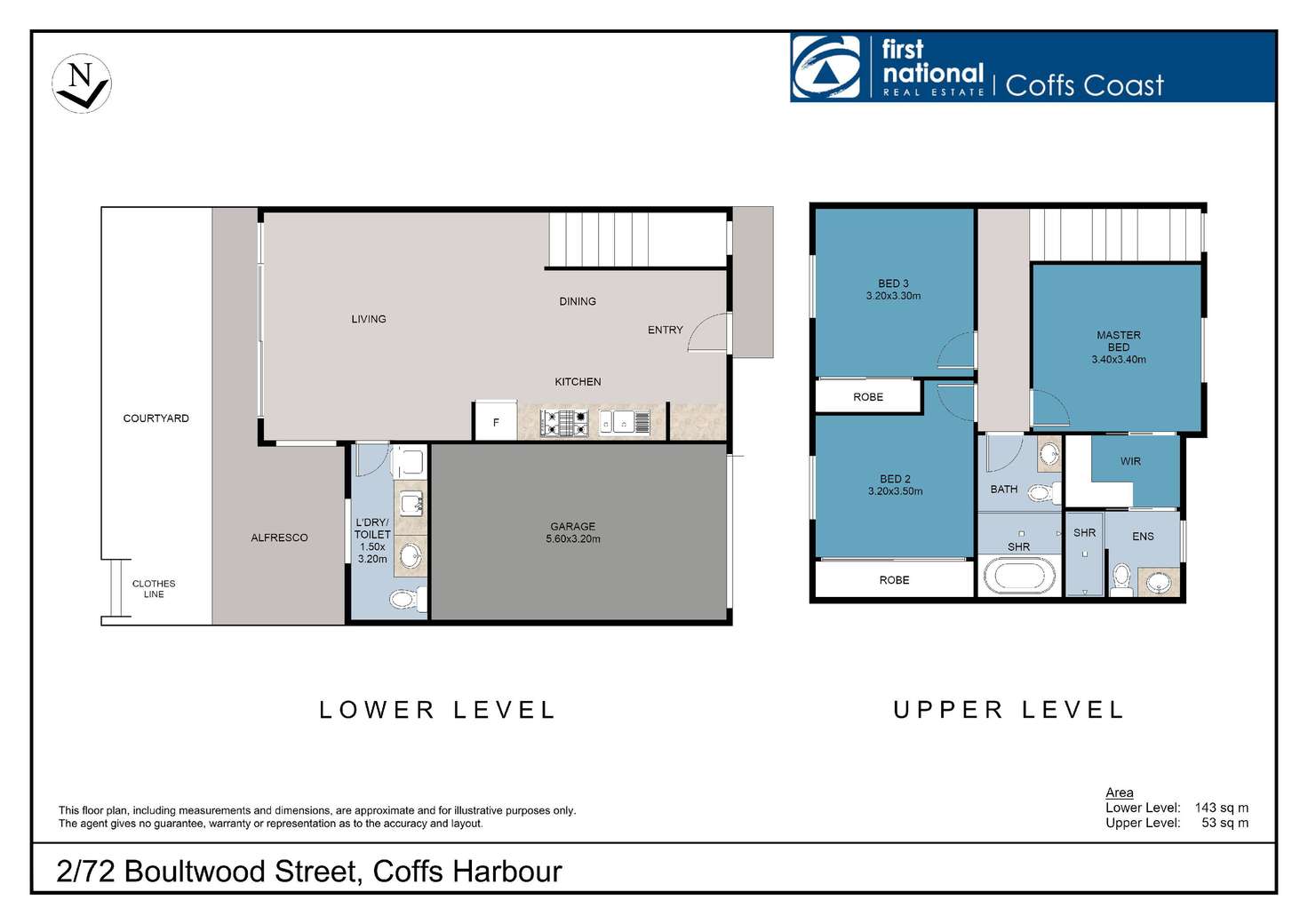 Floorplan of Homely townhouse listing, 2/72 Boultwood Street, Coffs Harbour NSW 2450