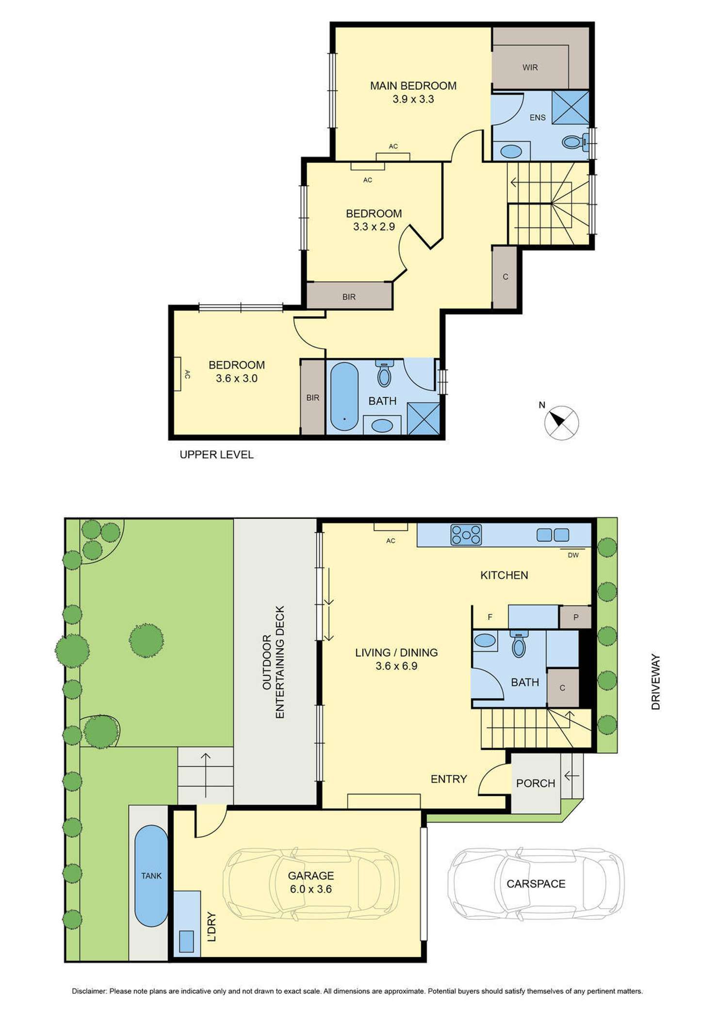 Floorplan of Homely townhouse listing, 2/100 Winifred Street, Oak Park VIC 3046