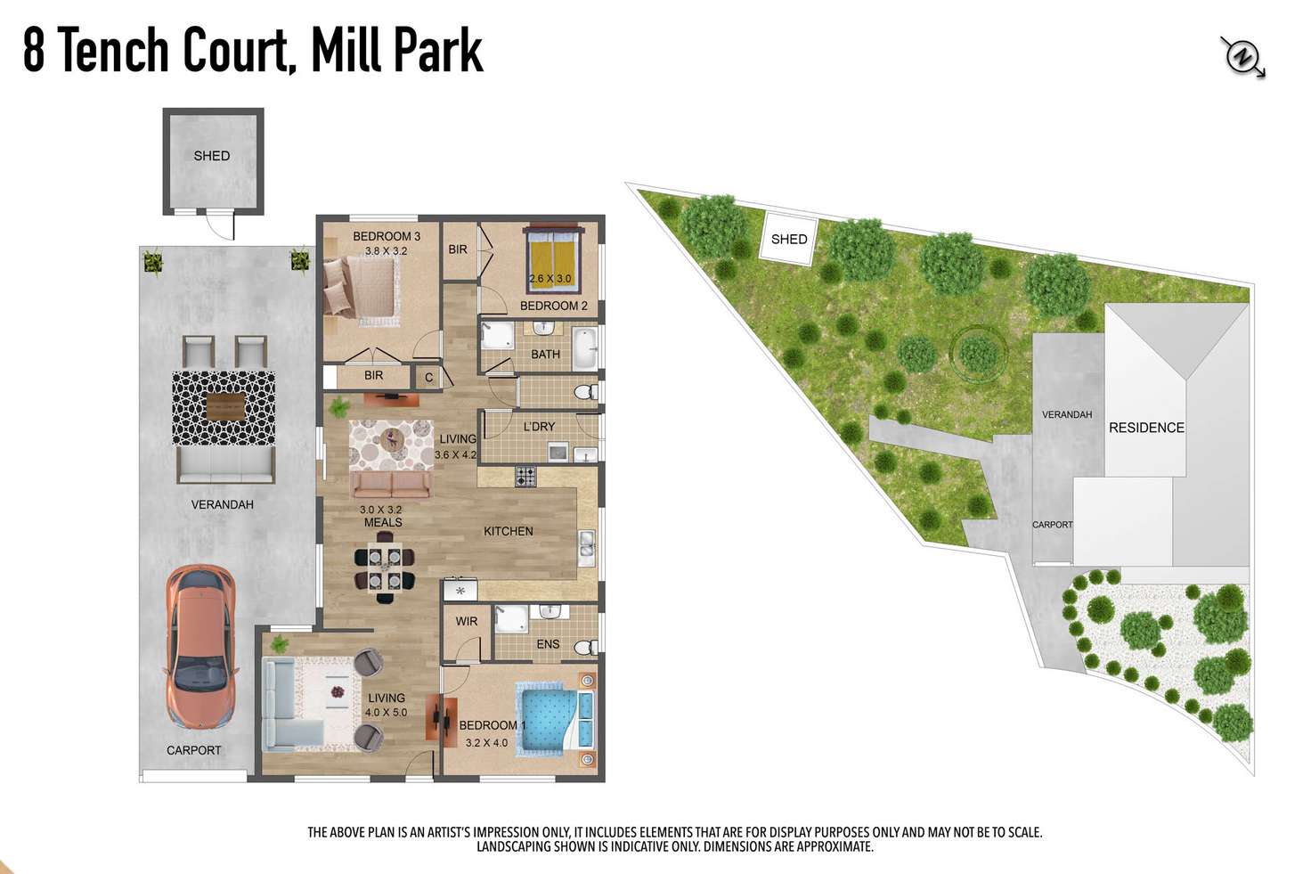 Floorplan of Homely house listing, 8 Tench Court, Mill Park VIC 3082