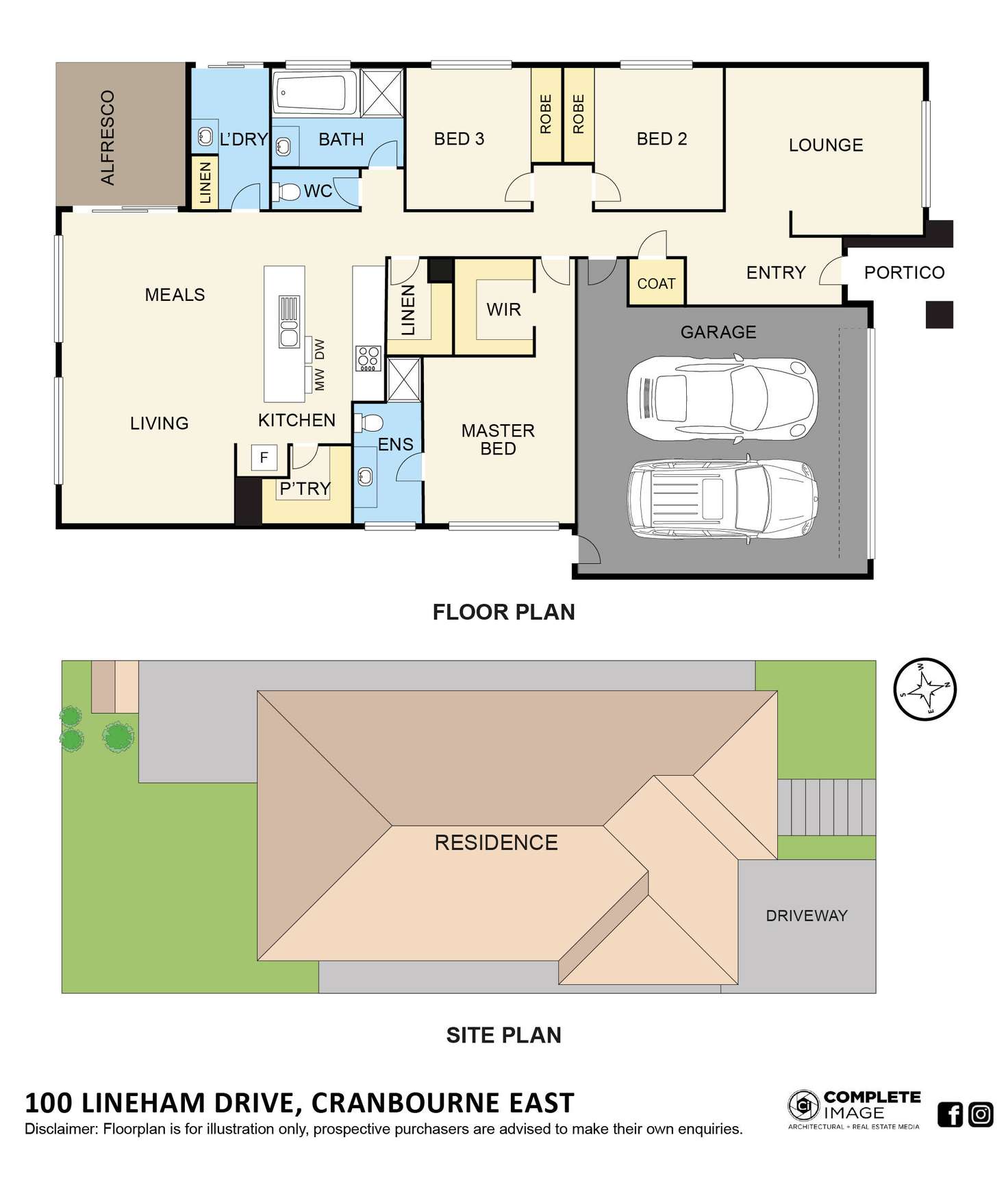 Floorplan of Homely house listing, 100 Lineham Drive, Cranbourne East VIC 3977