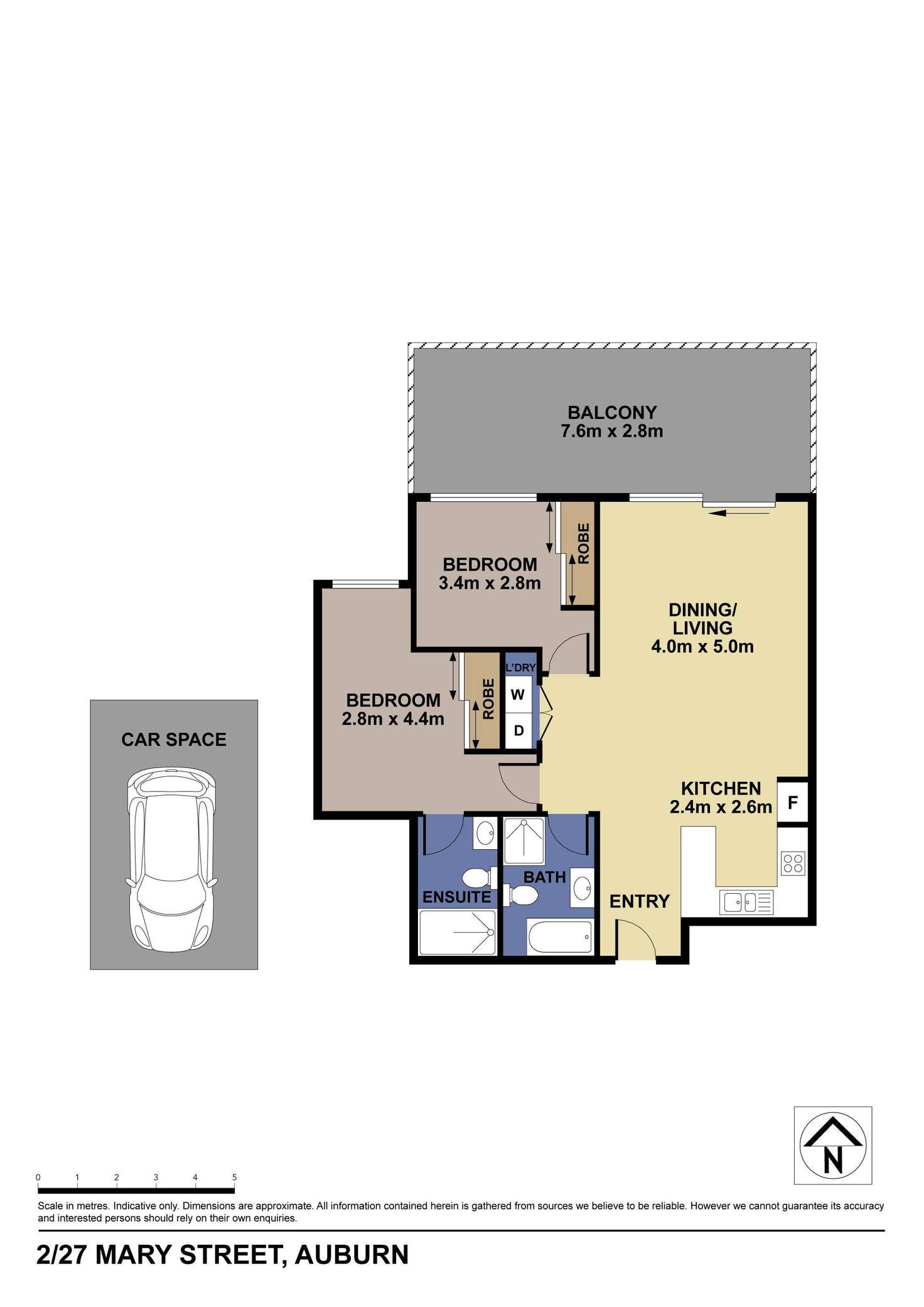Floorplan of Homely unit listing, 2/27 Mary Street, Auburn NSW 2144