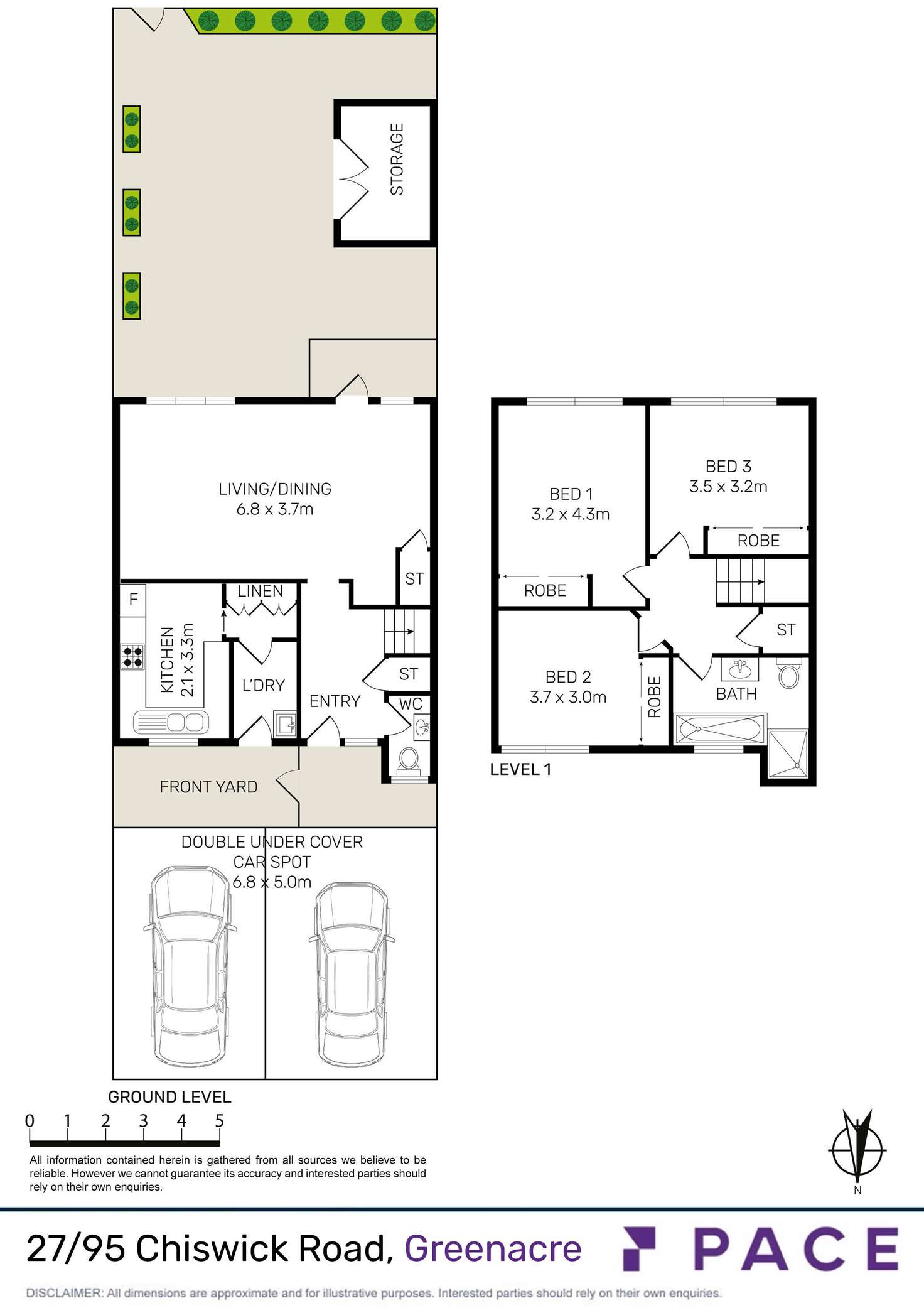 Floorplan of Homely townhouse listing, 27/95 Chiswick Road, Greenacre NSW 2190