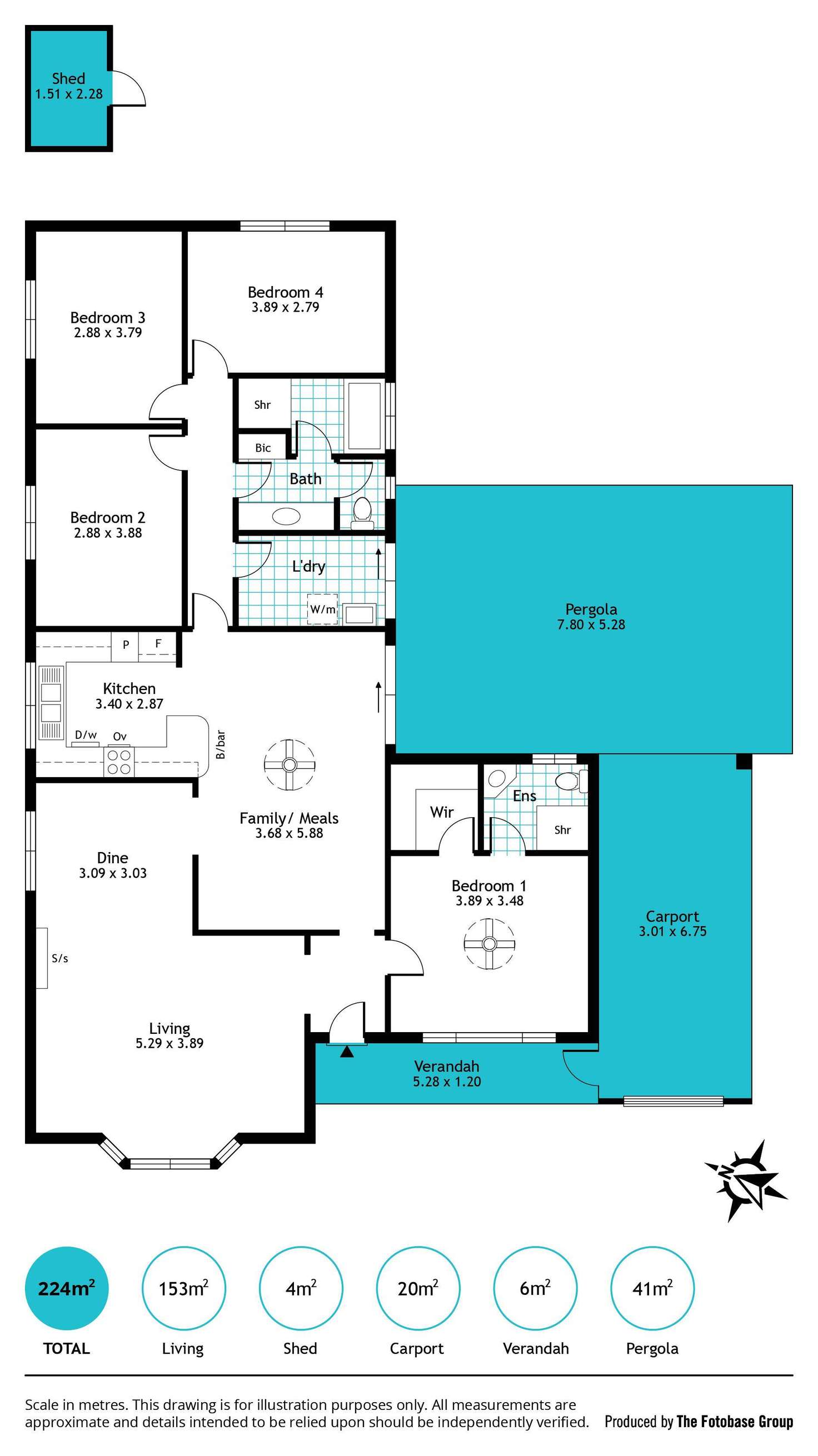 Floorplan of Homely house listing, 22 Hendrix Crescent, Woodcroft SA 5162