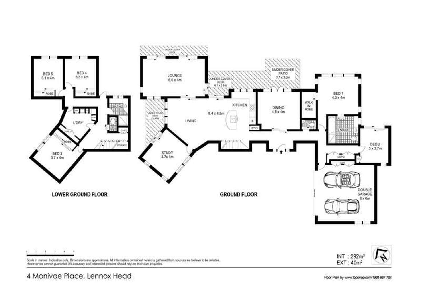 Floorplan of Homely house listing, 4 Monivae Place, Skennars Head NSW 2478