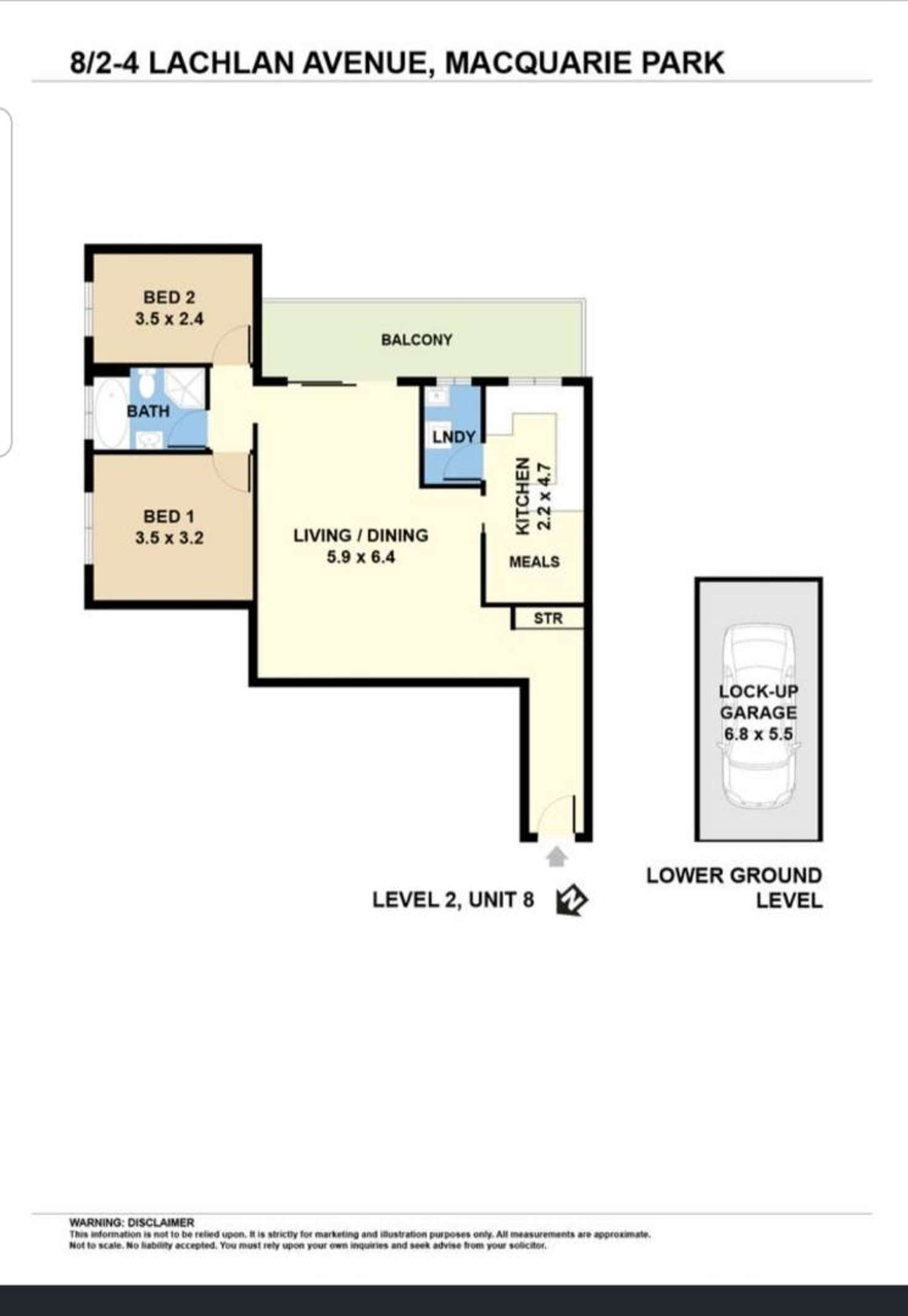 Floorplan of Homely unit listing, 8/2 Lachlan Avenue, Macquarie Park NSW 2113
