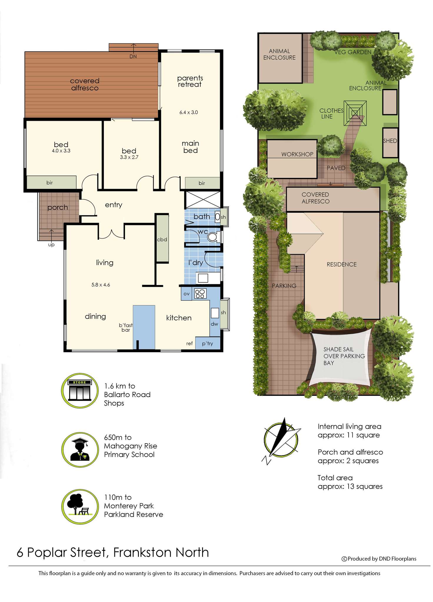Floorplan of Homely house listing, 6 Poplar Street, Frankston North VIC 3200