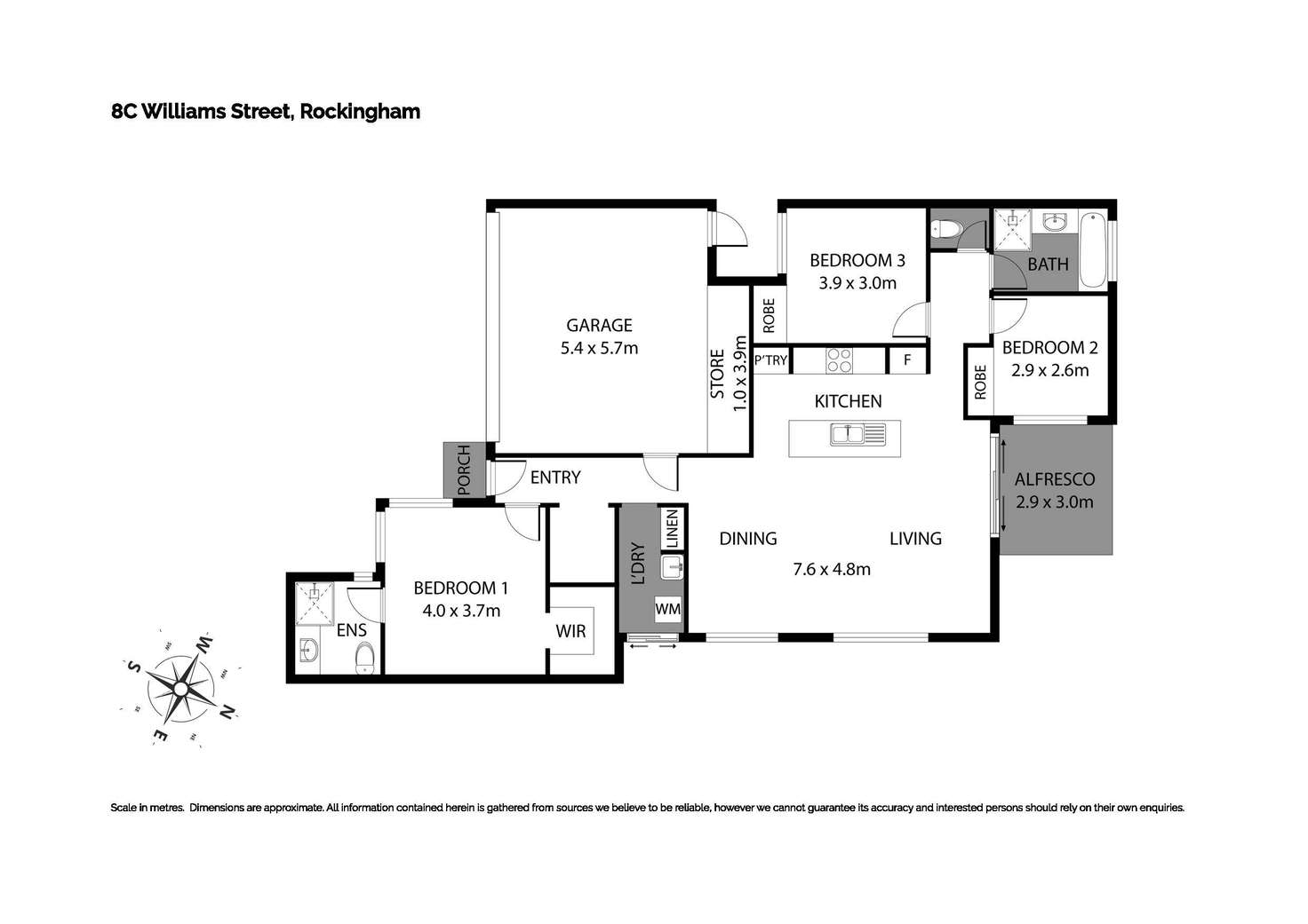 Floorplan of Homely unit listing, 8C William Street, Rockingham WA 6168