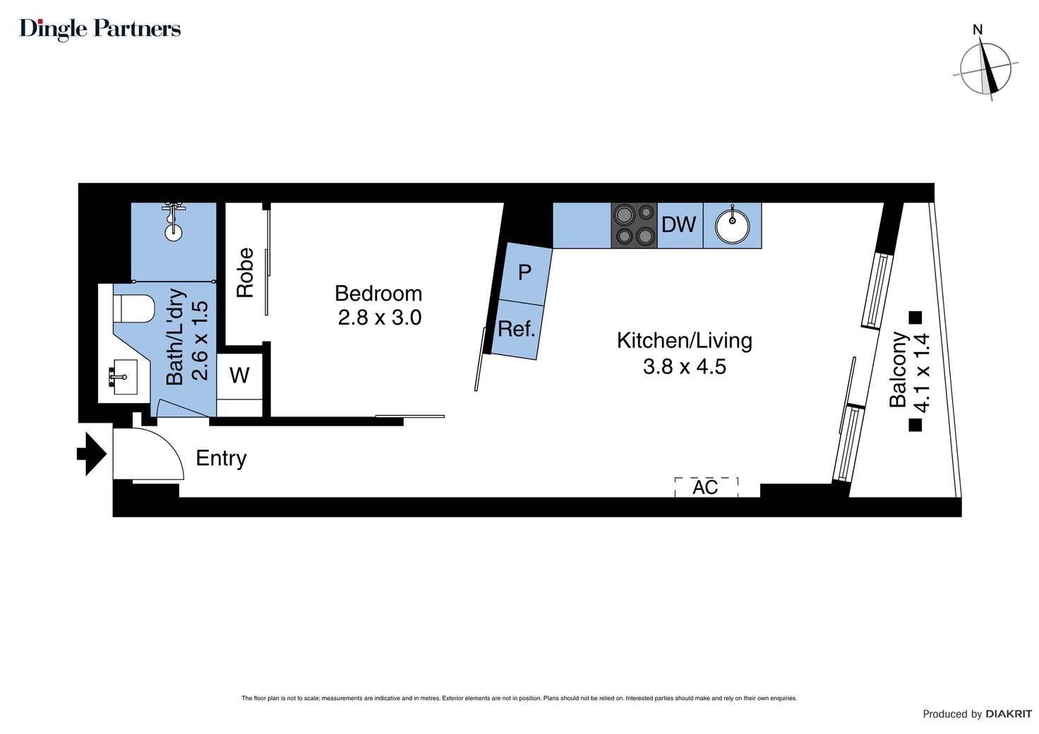 Floorplan of Homely apartment listing, 619/1 Acacia Place, Abbotsford VIC 3067