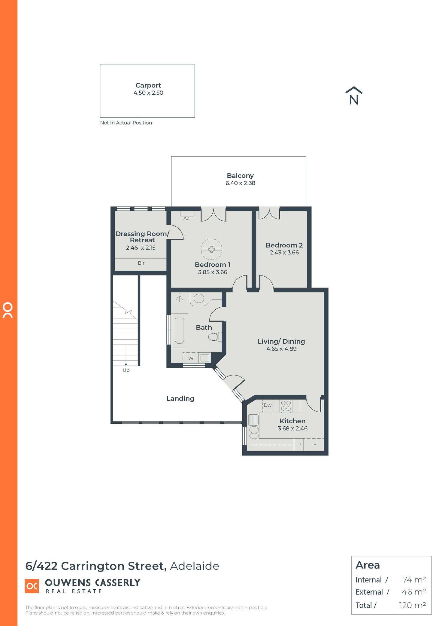 Floorplan of Homely apartment listing, 6/422 Carrington Street, Adelaide SA 5000