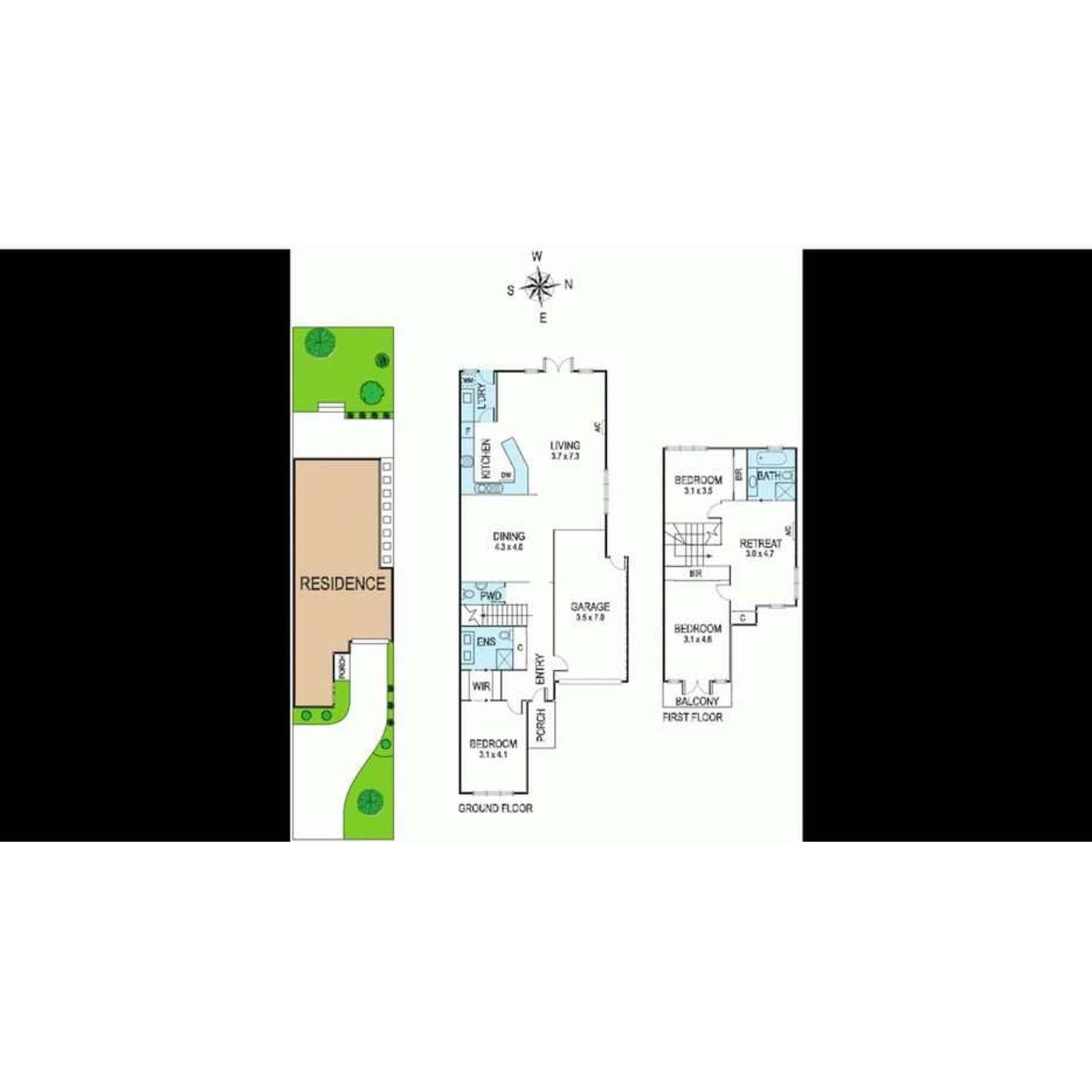 Floorplan of Homely townhouse listing, 381A Burke Road, Glen Iris VIC 3146