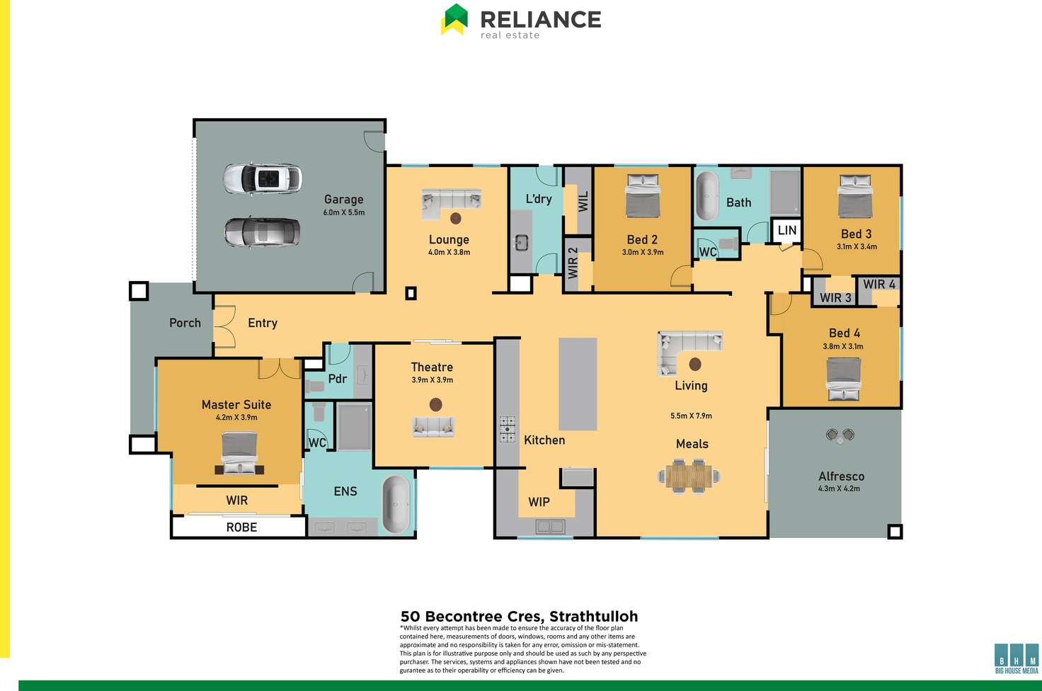 Floorplan of Homely house listing, 50 Becontree Crescent, Strathtulloh VIC 3338