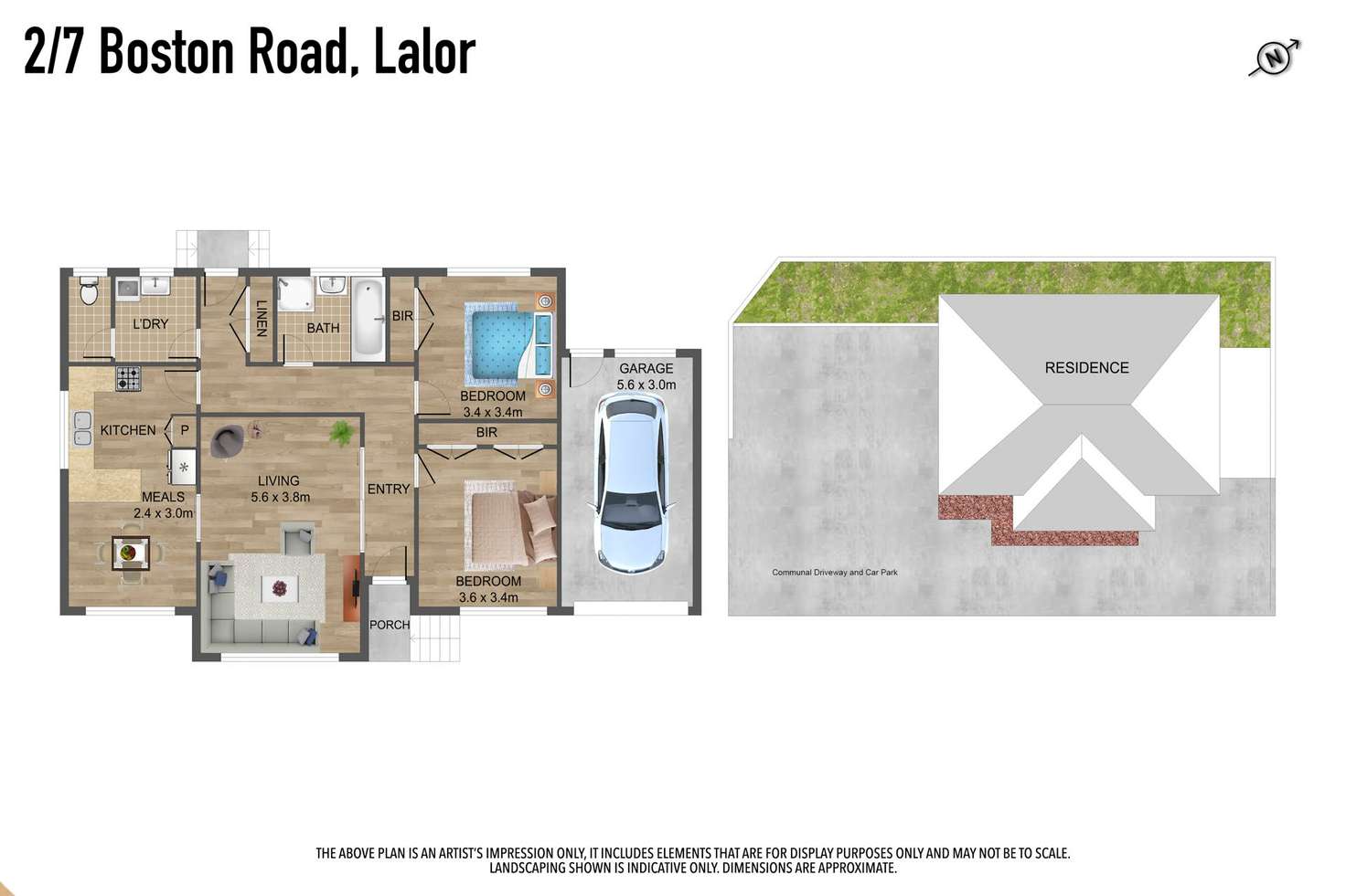 Floorplan of Homely unit listing, 2/7 Boston Road, Lalor VIC 3075