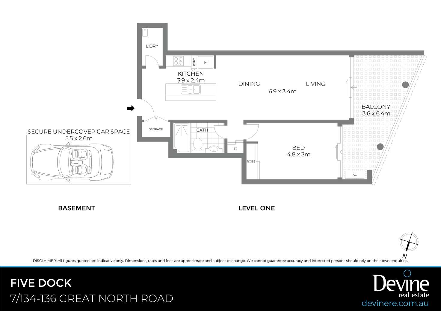 Floorplan of Homely apartment listing, 7/134-136 Great North Road, Five Dock NSW 2046