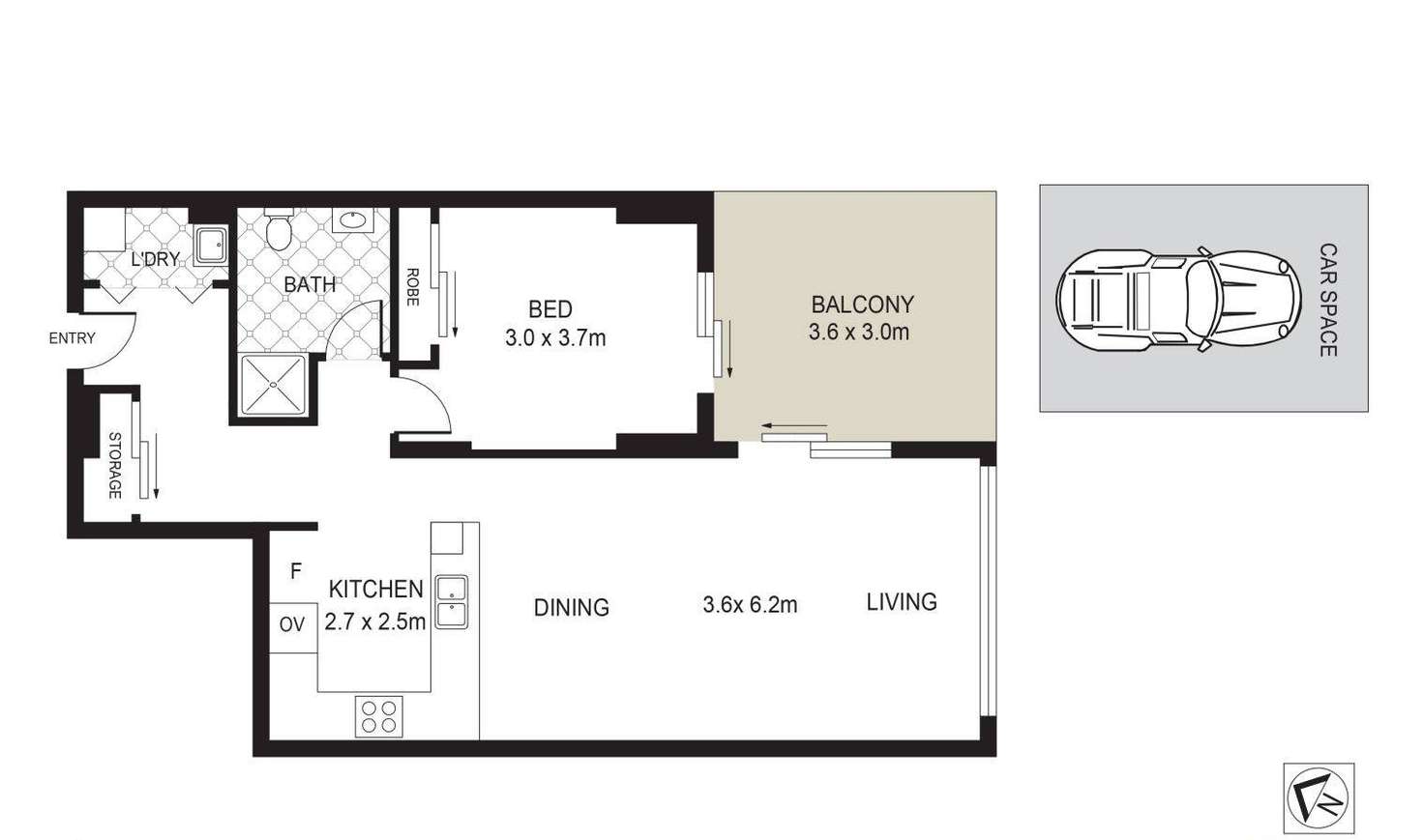 Floorplan of Homely apartment listing, 5/12-14 Cecil Street, Gordon NSW 2072