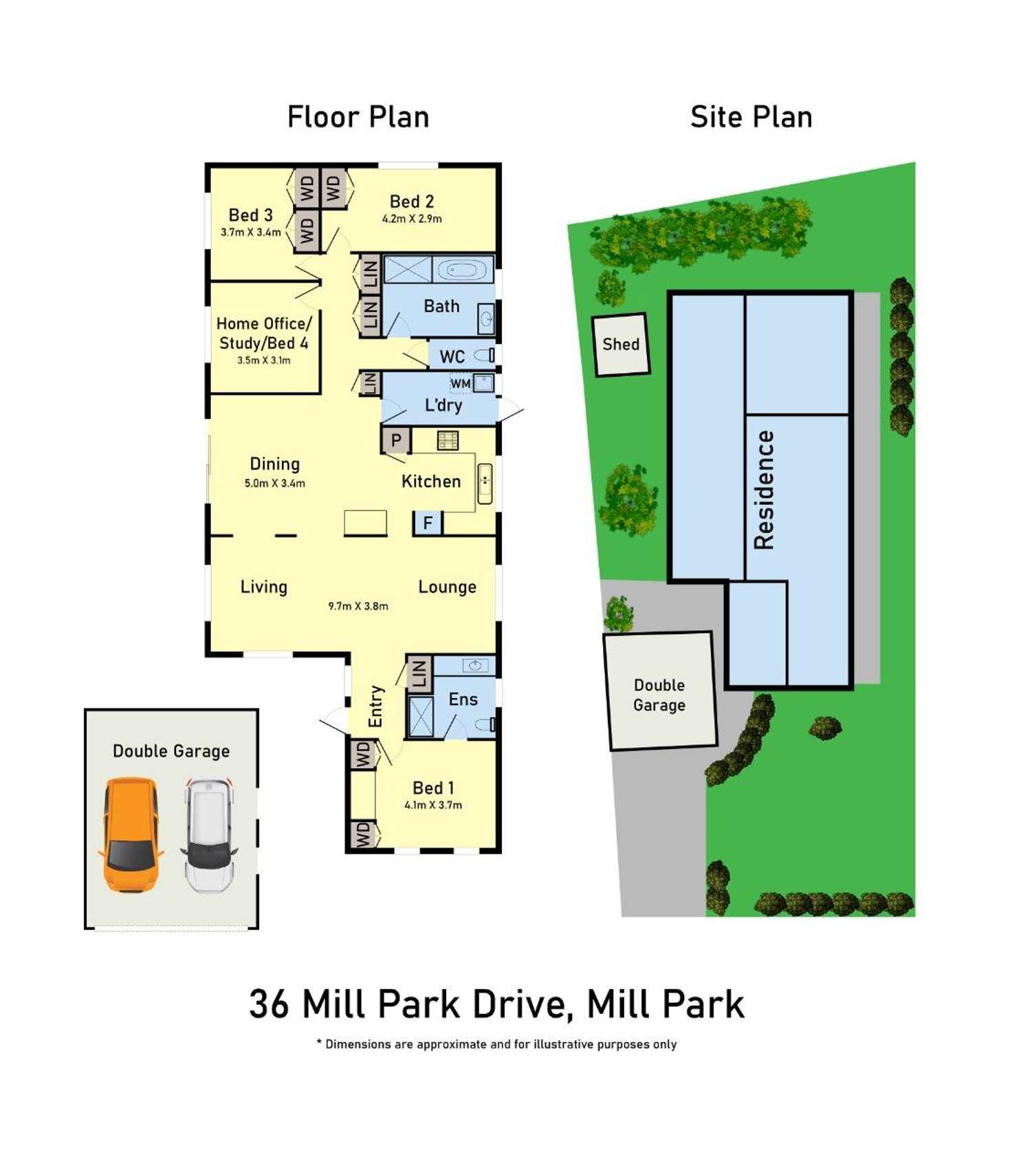 Floorplan of Homely house listing, 36 Mill Park Drive, Mill Park VIC 3082