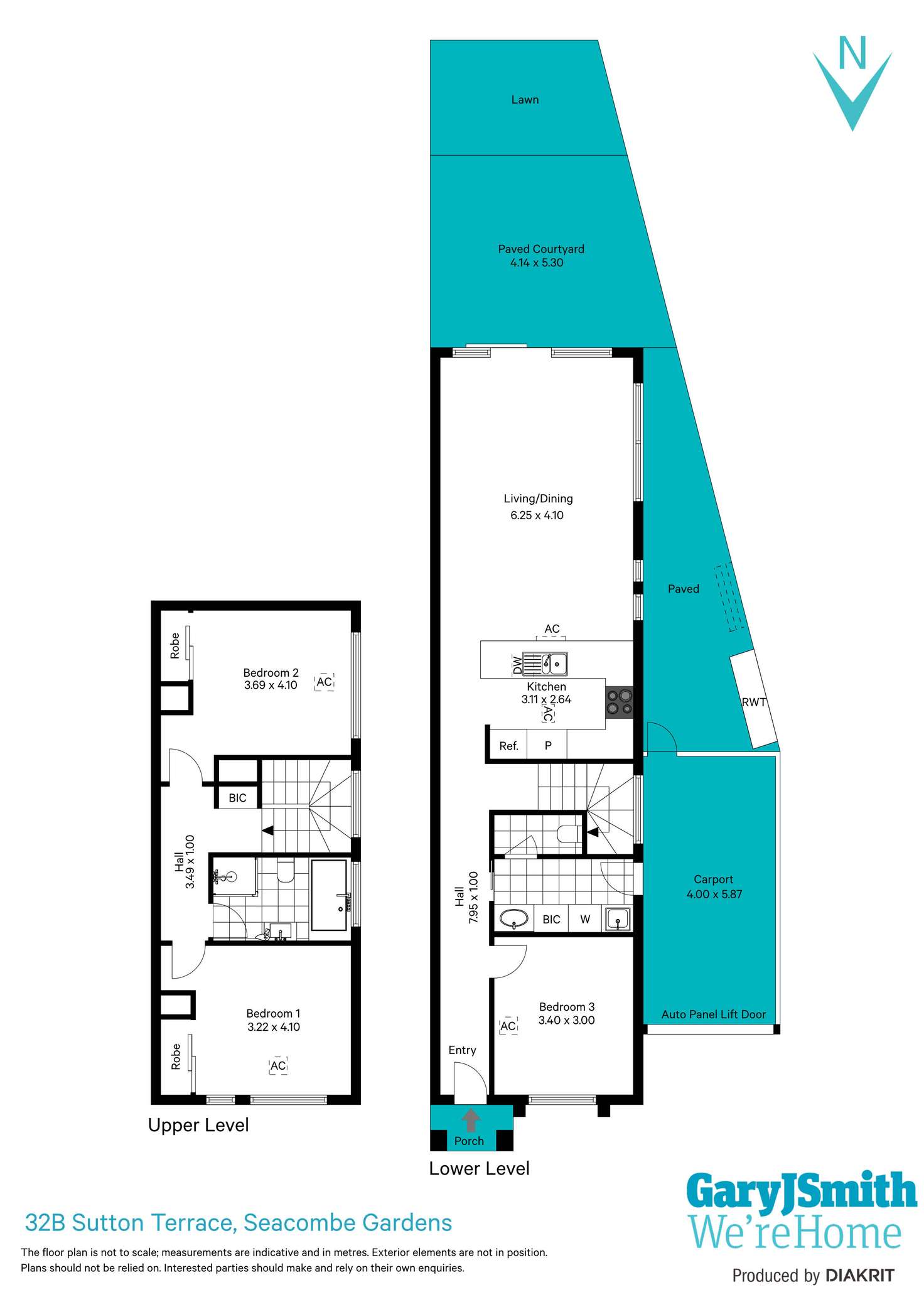 Floorplan of Homely townhouse listing, 32B Sutton Avenue, Seacombe Gardens SA 5047