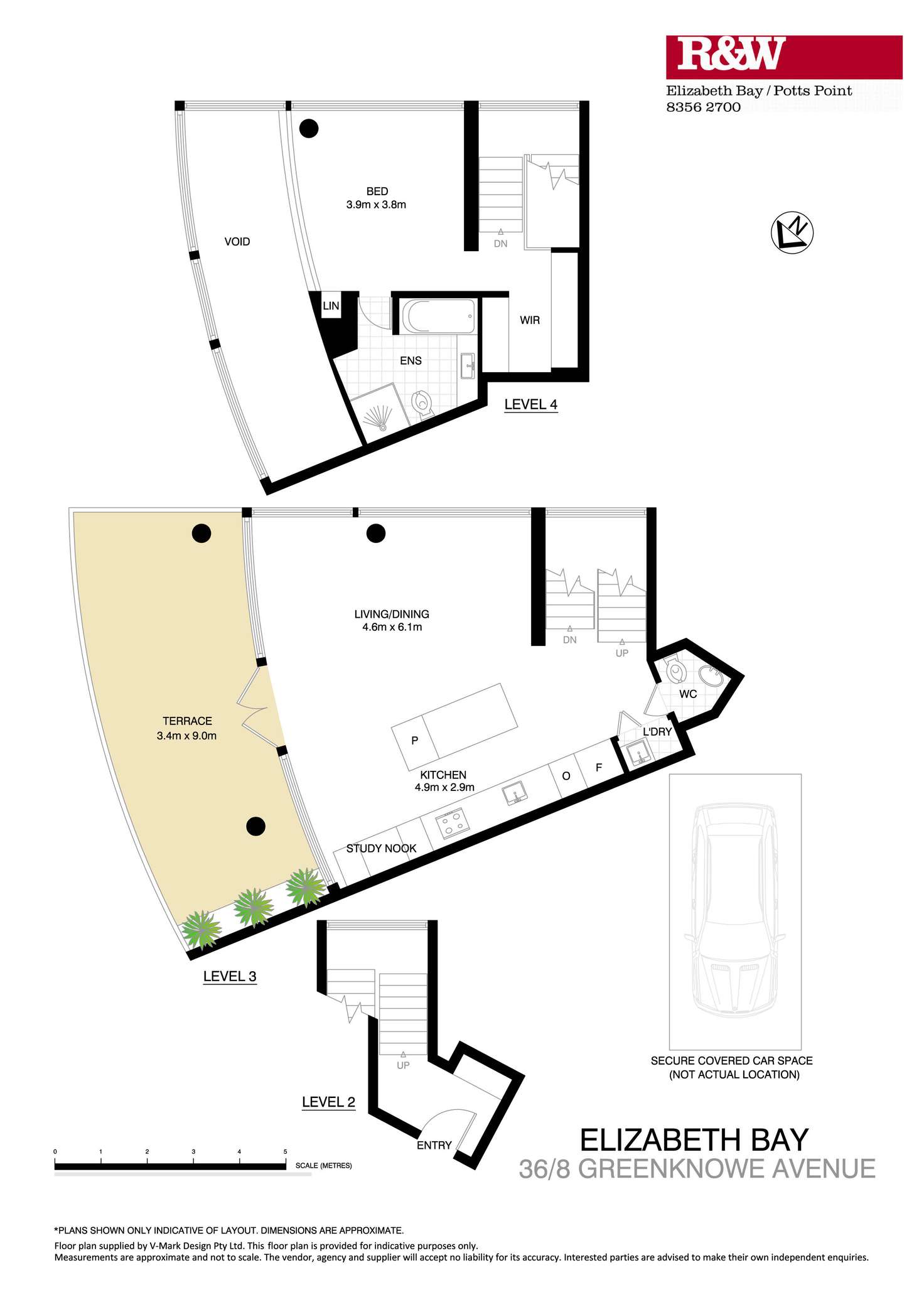 Floorplan of Homely apartment listing, 36/8 Greenknowe Avenue, Elizabeth Bay NSW 2011