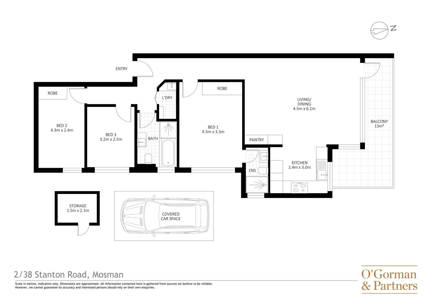 Floorplan of Homely apartment listing, 2/38 Stanton Road, Mosman NSW 2088