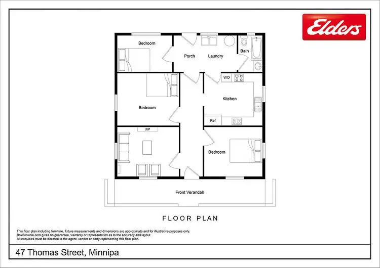 Floorplan of Homely house listing, 47 Thomas Street, Minnipa SA 5654