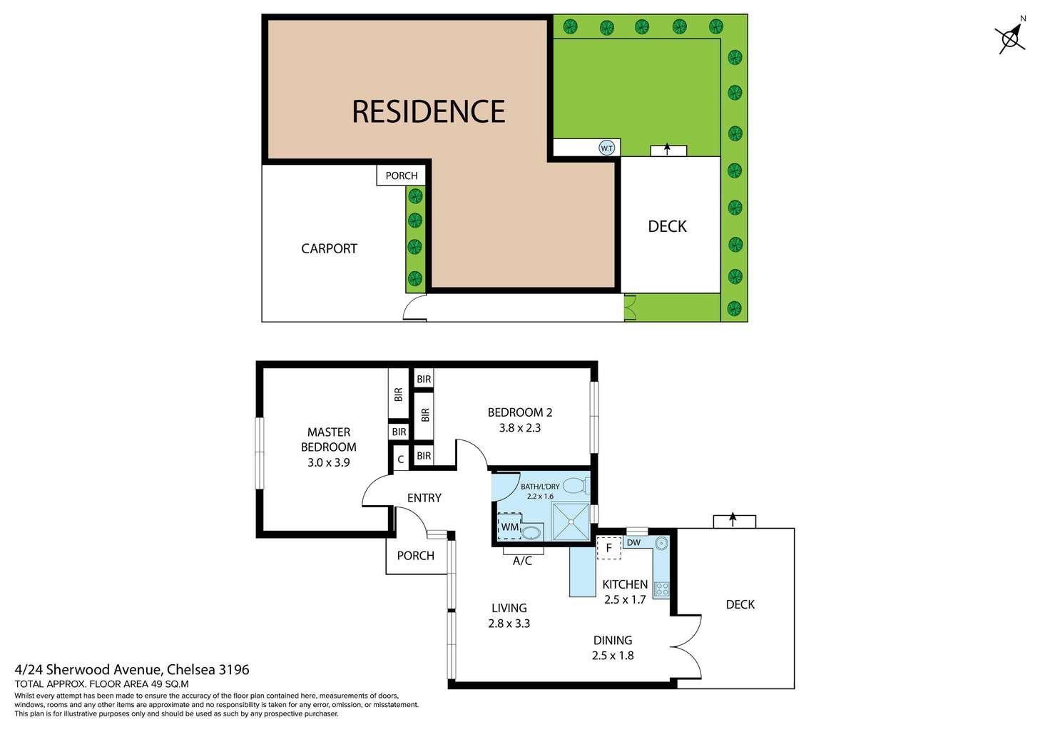 Floorplan of Homely unit listing, 4/24 Sherwood Avenue, Chelsea VIC 3196