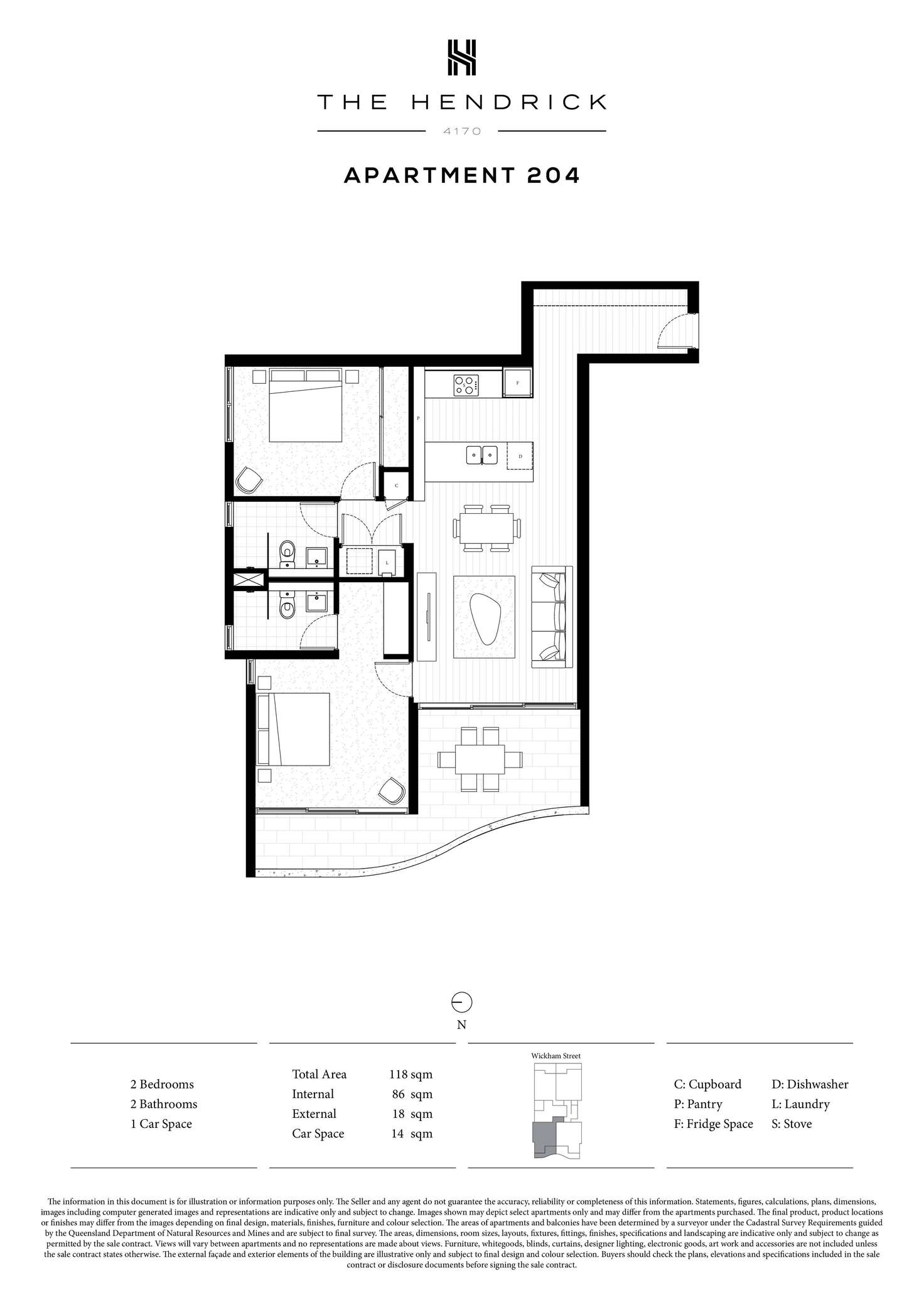 Floorplan of Homely apartment listing, 49 Wickham Street, Morningside QLD 4170