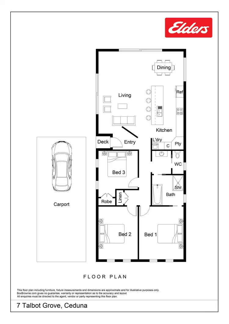 Floorplan of Homely house listing, 7 Talbot Grove, Ceduna SA 5690