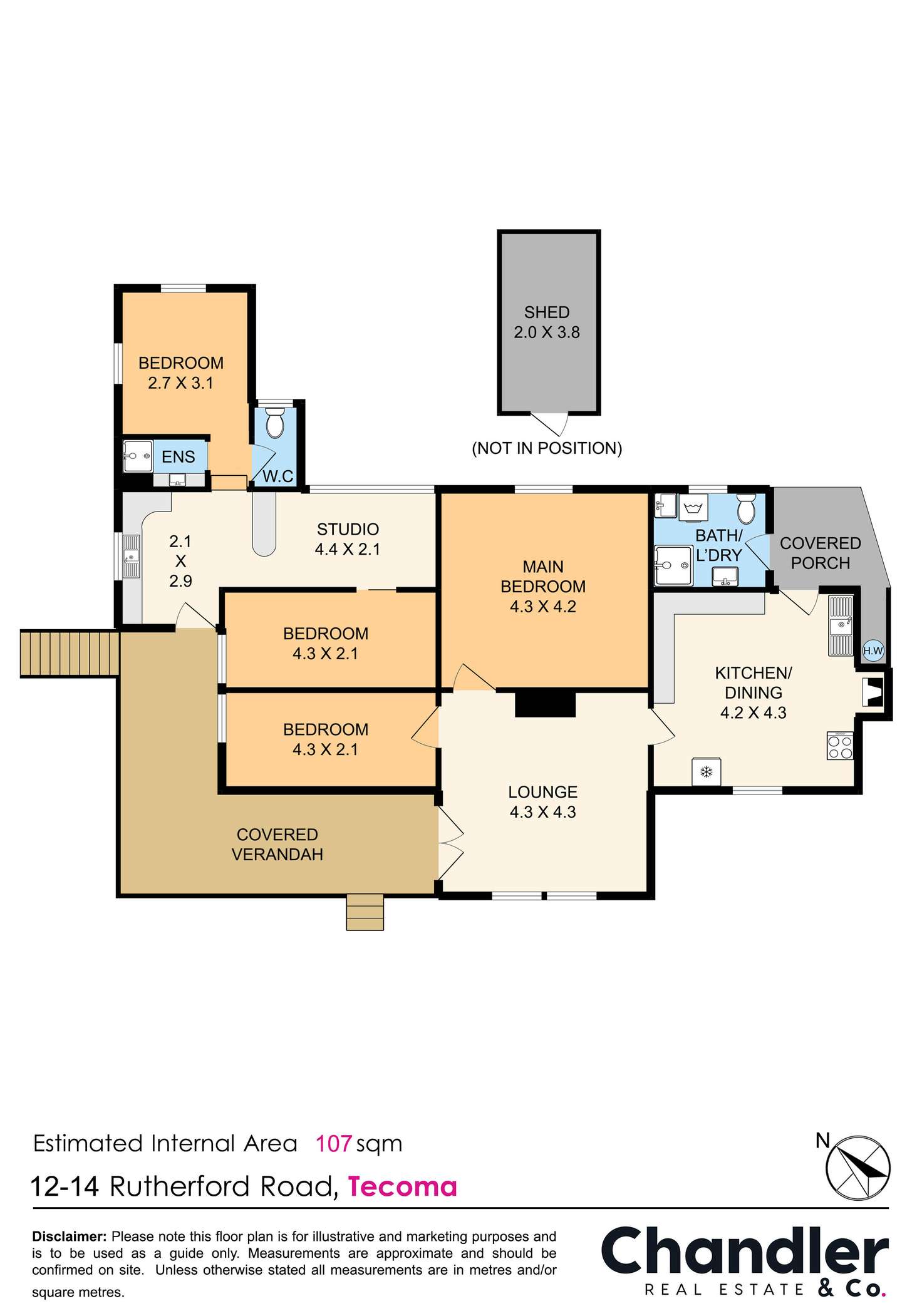 Floorplan of Homely house listing, 12-14 Rutherford Road, Tecoma VIC 3160