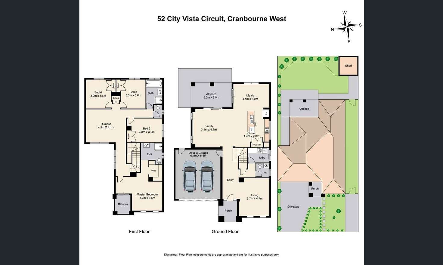 Floorplan of Homely house listing, 52 City Vista Circuit, Cranbourne West VIC 3977