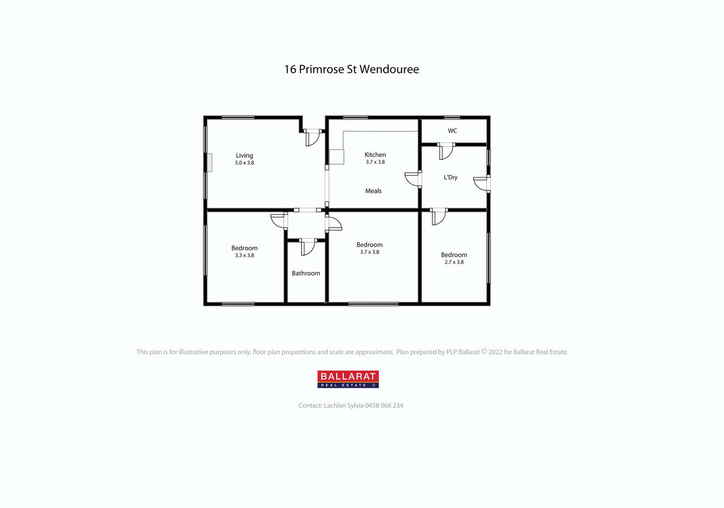 Floorplan of Homely house listing, 16 Primrose Street, Wendouree VIC 3355