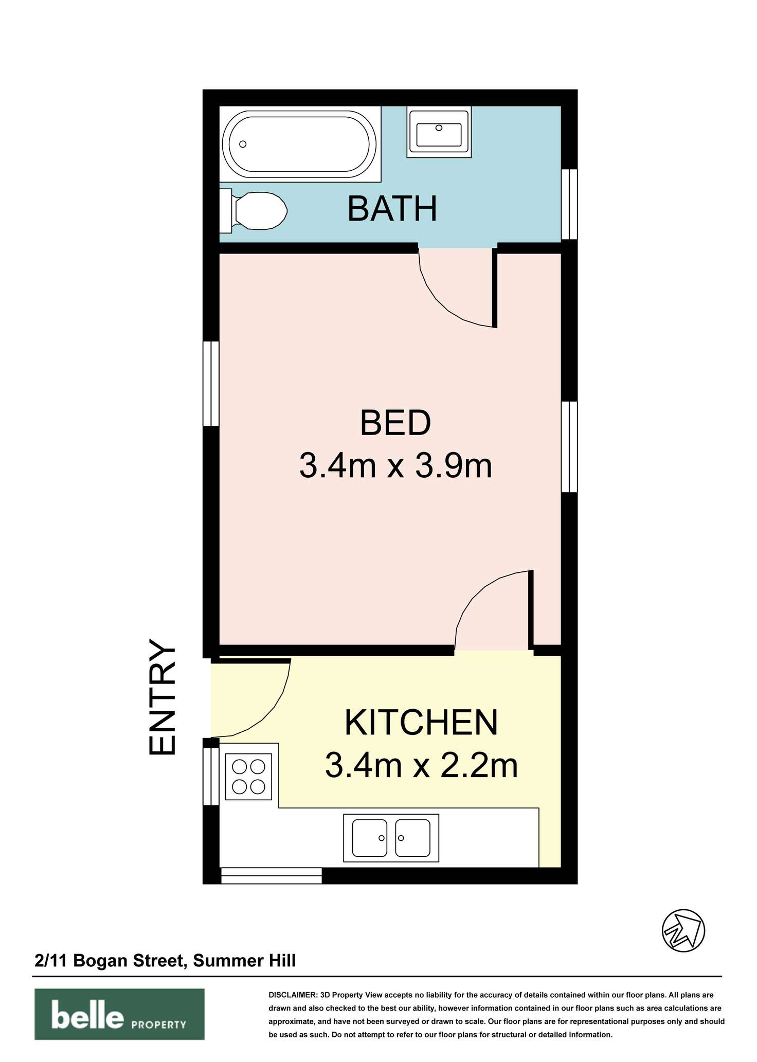 Floorplan of Homely unit listing, 2/11 Bogan Street, Summer Hill NSW 2130