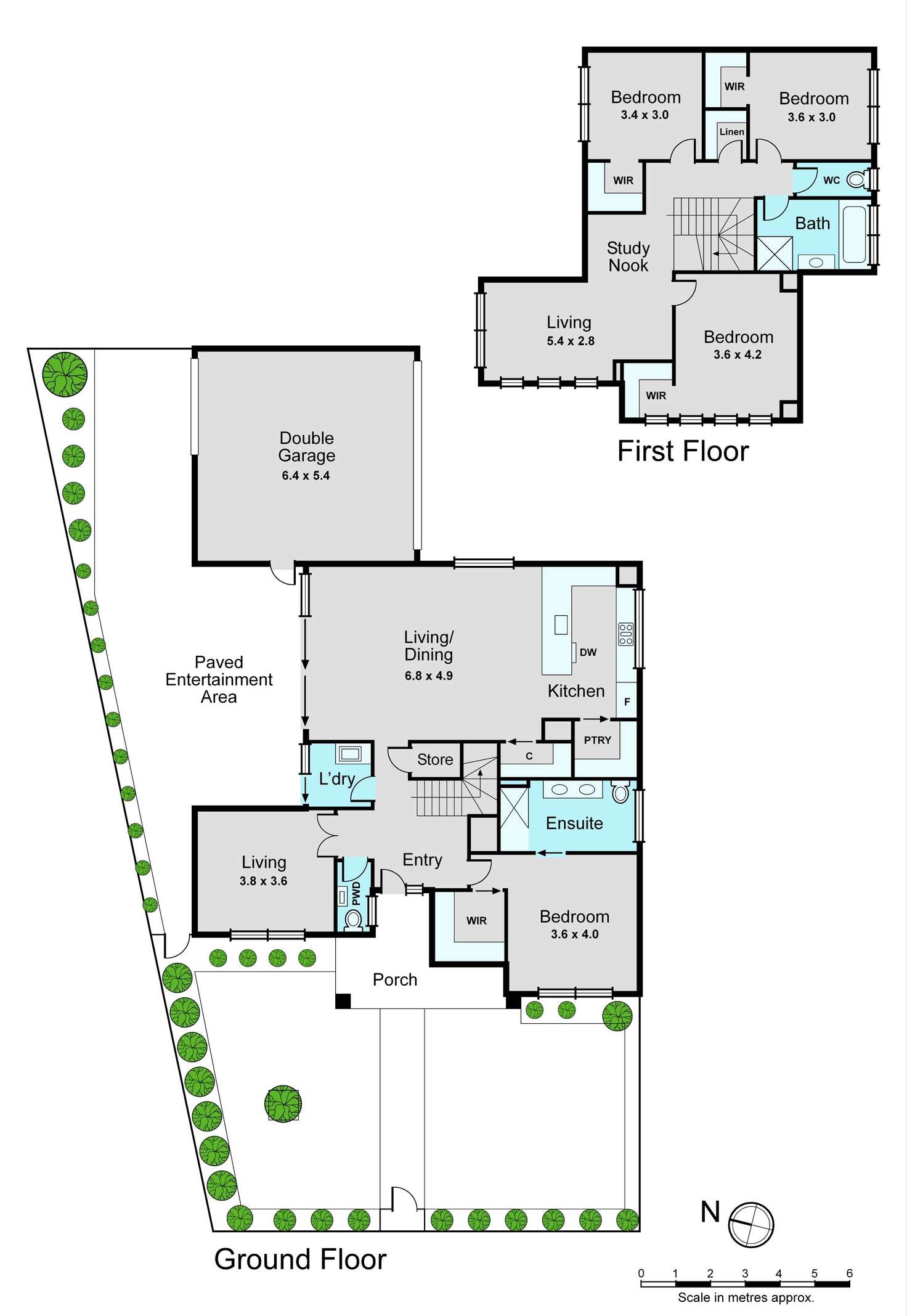 Floorplan of Homely townhouse listing, 1/53 Woonah Street, Chadstone VIC 3148