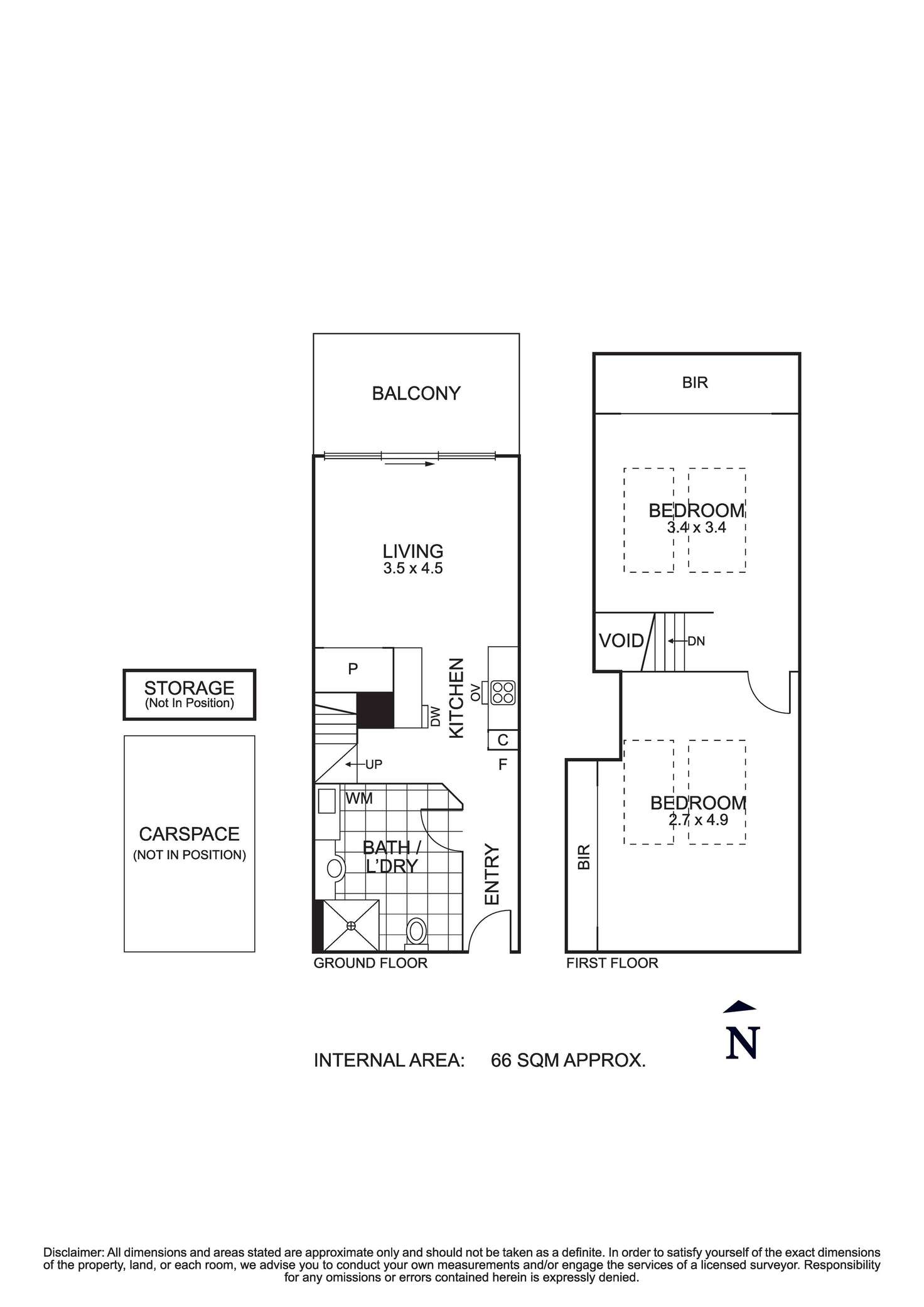 Floorplan of Homely apartment listing, 66/108-124 Union Street, Brunswick VIC 3056