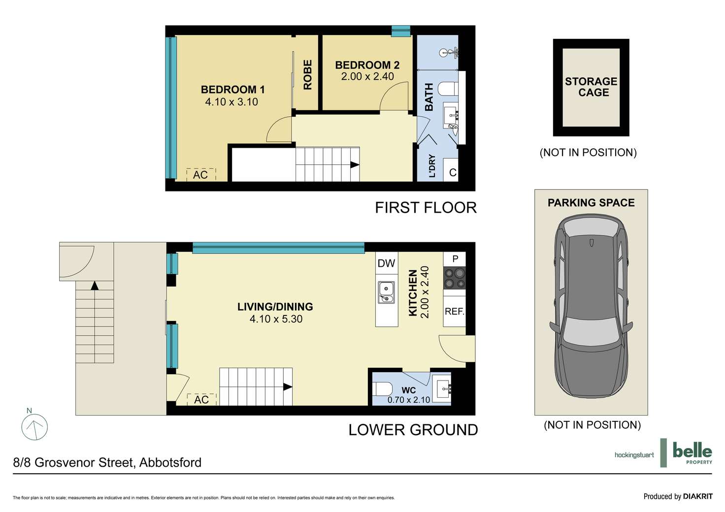 Floorplan of Homely apartment listing, 8/8 Grosvenor Street, Abbotsford VIC 3067