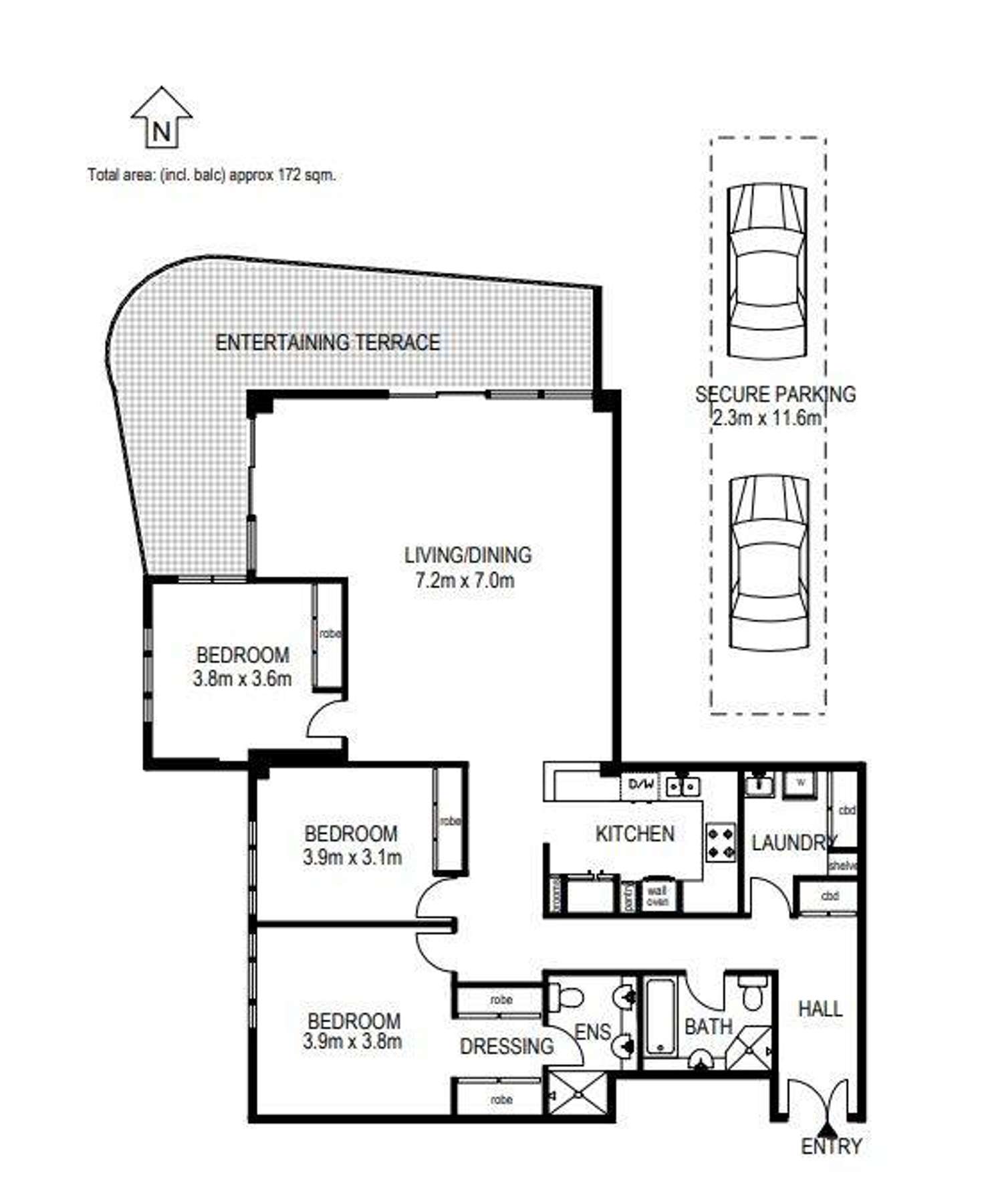 Floorplan of Homely apartment listing, 168 Kent Street, Sydney NSW 2000