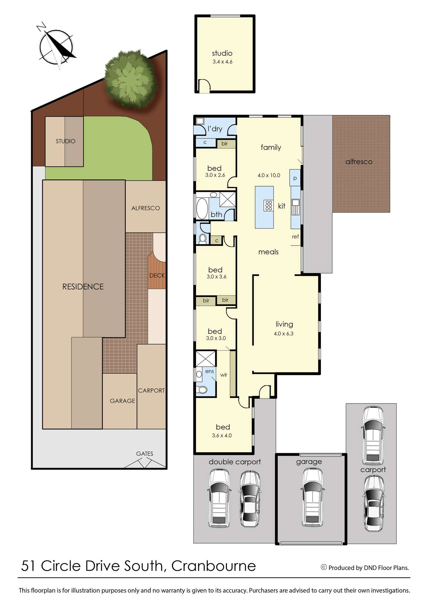 Floorplan of Homely house listing, 51 Circle Drive South, Cranbourne VIC 3977