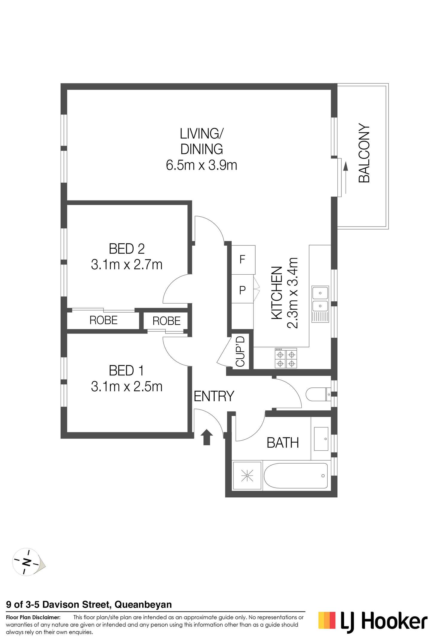 Floorplan of Homely unit listing, 9/3-5 Davison Street, Crestwood NSW 2620