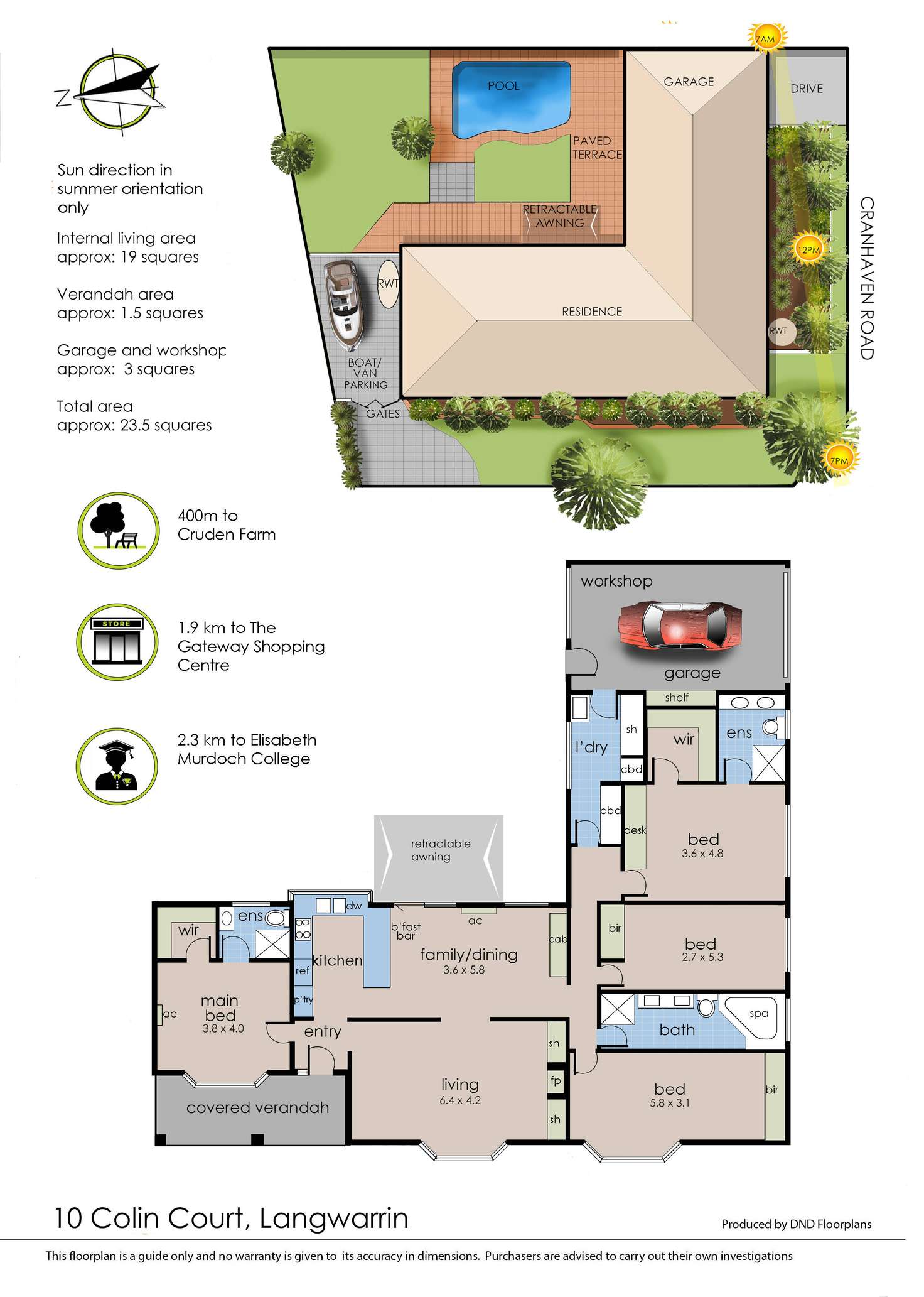 Floorplan of Homely house listing, 10 Colin Court, Langwarrin VIC 3910