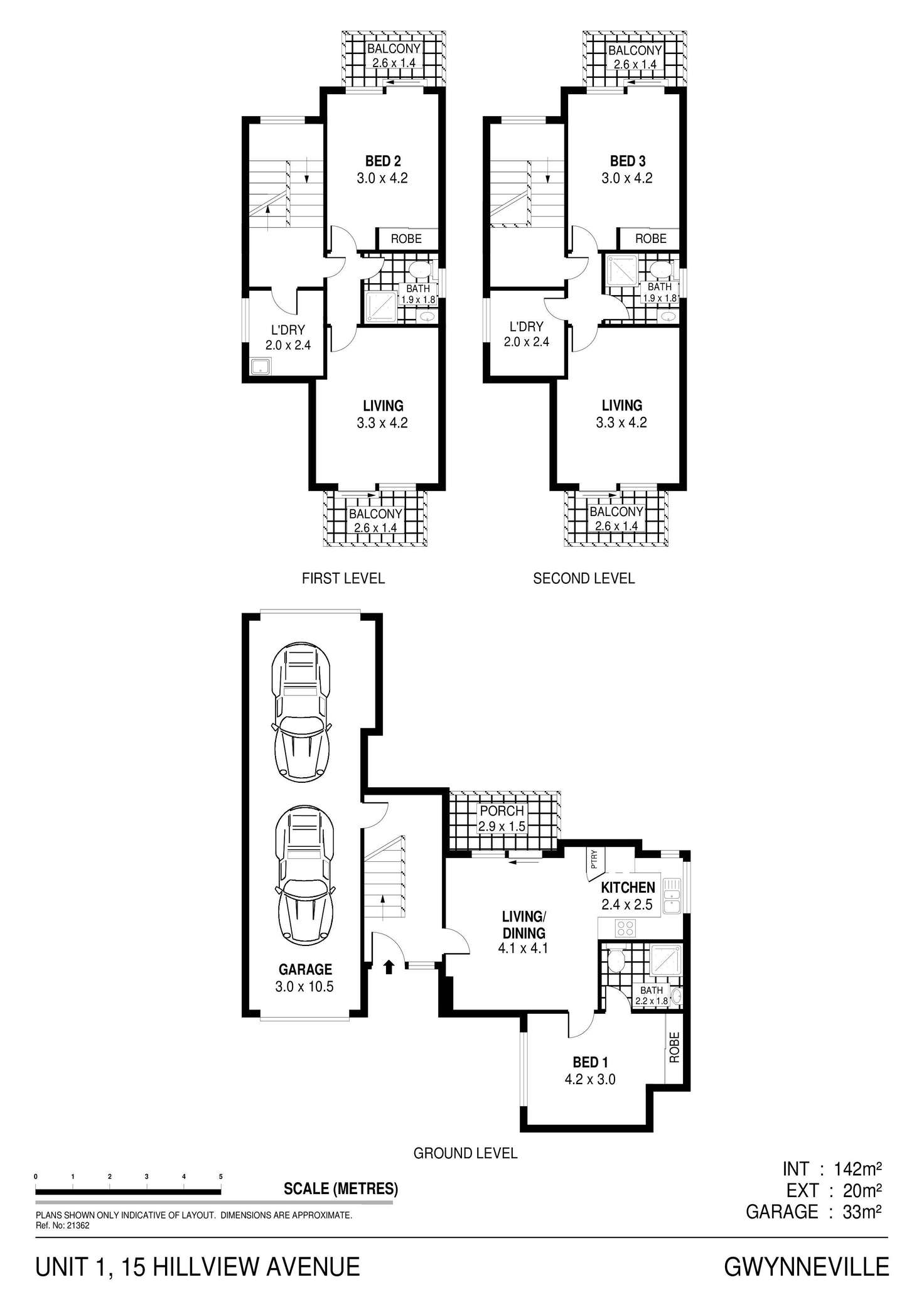 Floorplan of Homely unit listing, 1/15 Hillview Avenue, Gwynneville NSW 2500