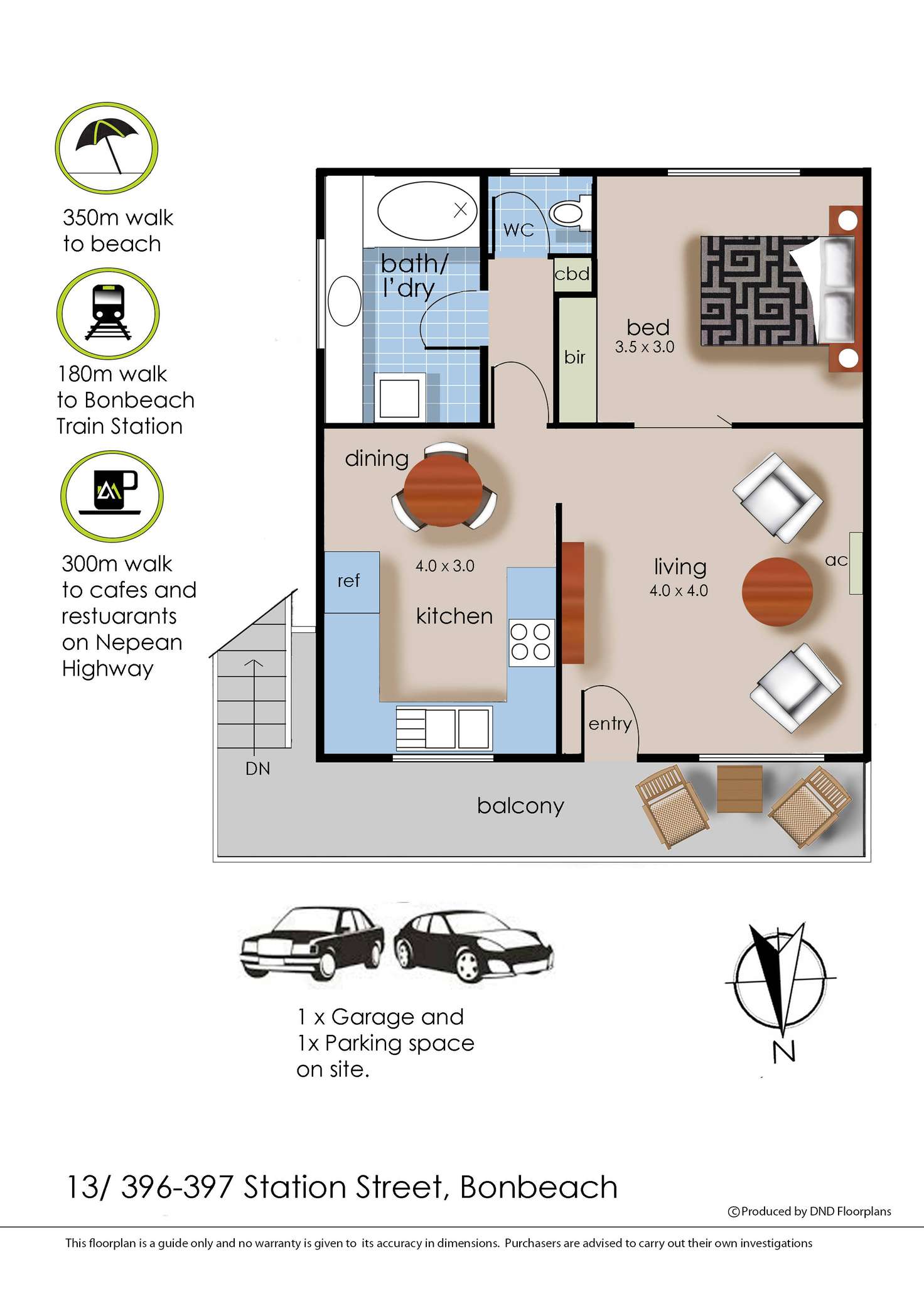 Floorplan of Homely apartment listing, 13/396-397 Station Street, Bonbeach VIC 3196
