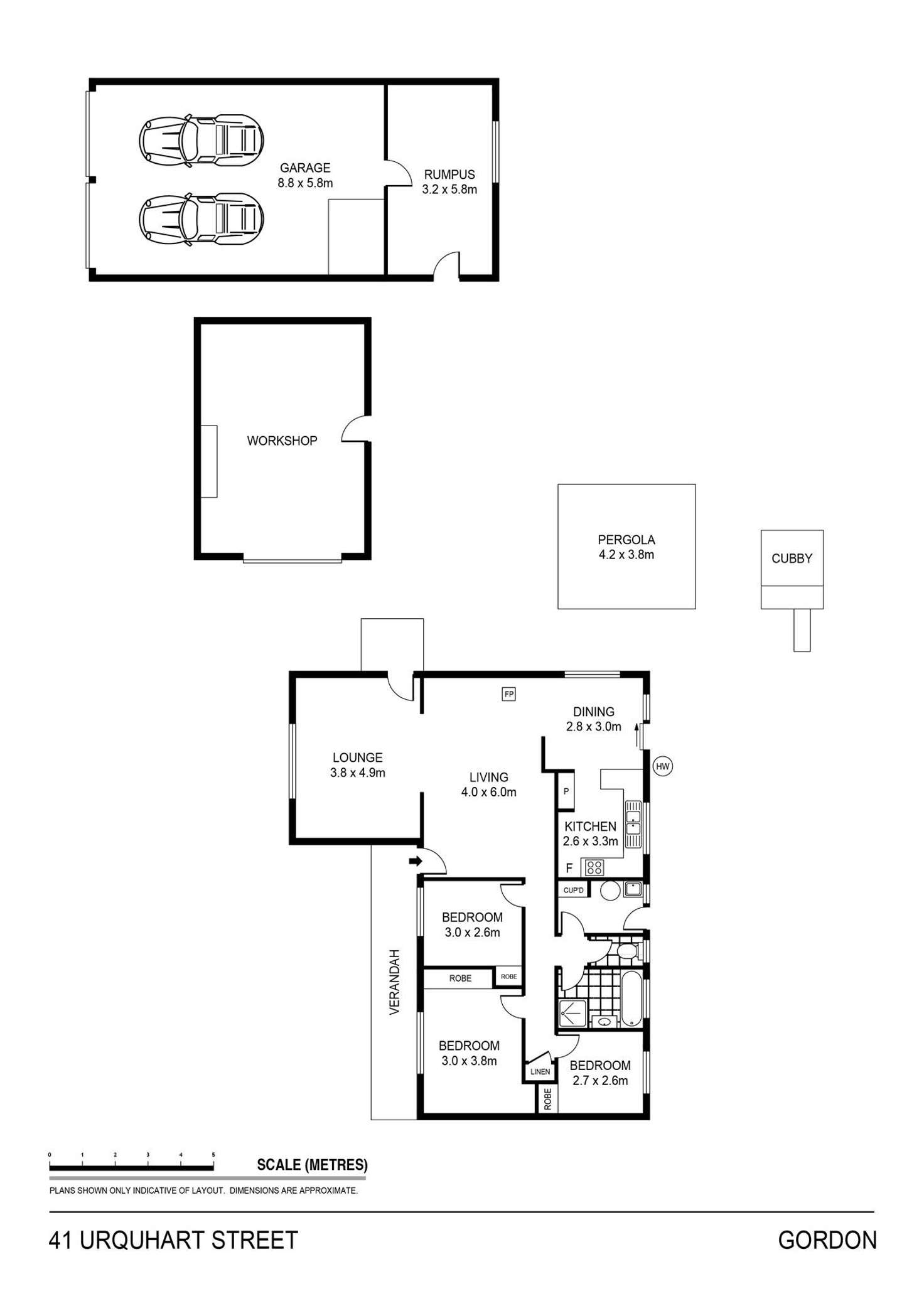 Floorplan of Homely house listing, 41 Urquhart Street, Gordon VIC 3345
