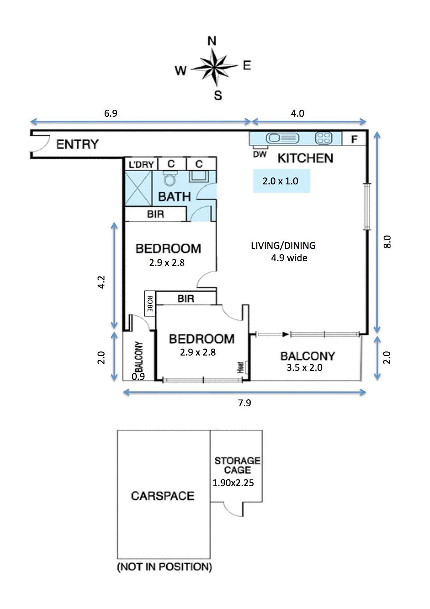 Floorplan of Homely apartment listing, 510/377 Burwood Road, Hawthorn VIC 3122