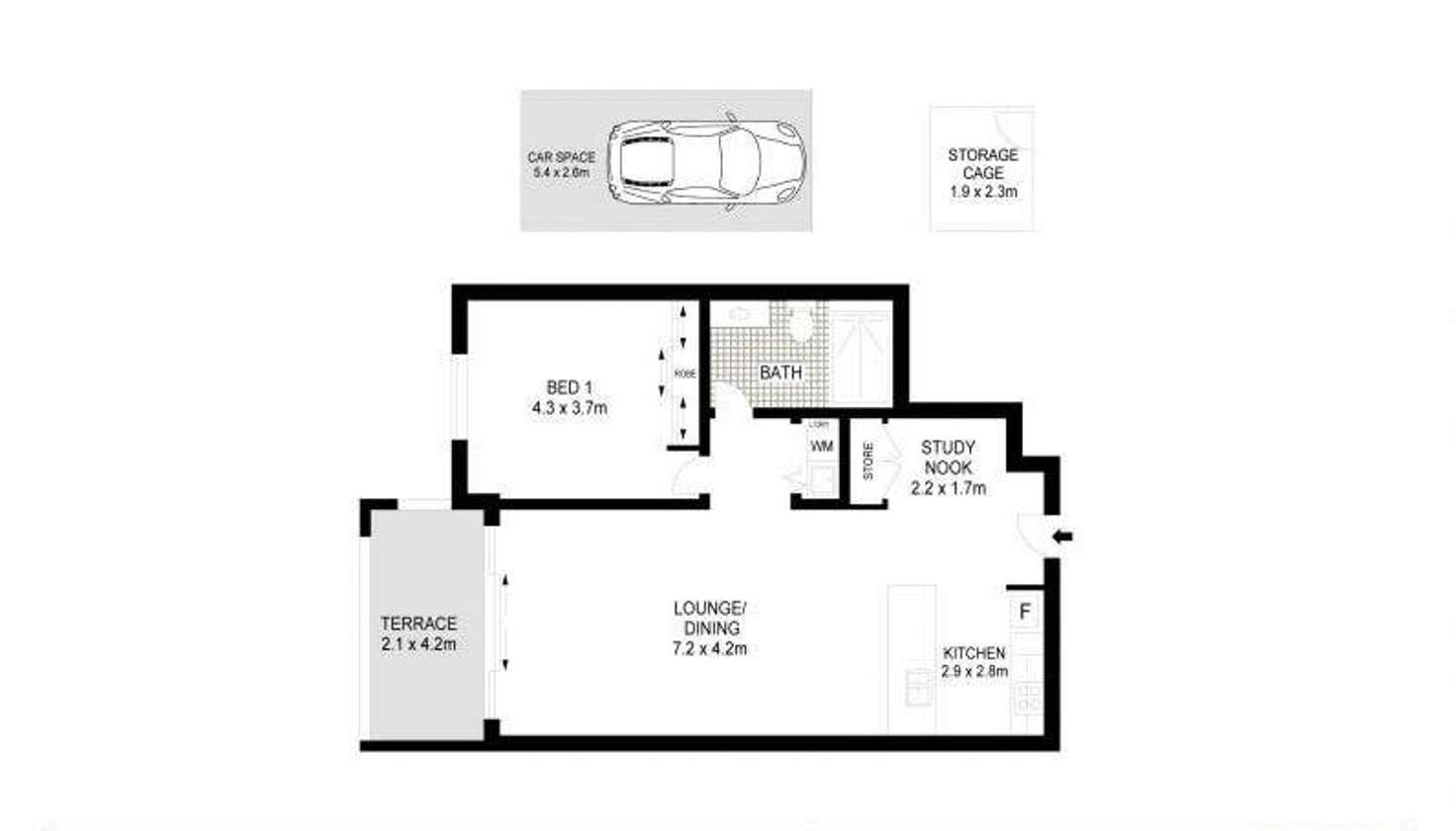 Floorplan of Homely unit listing, 57/8-18 Mcintyre Street, Gordon NSW 2072