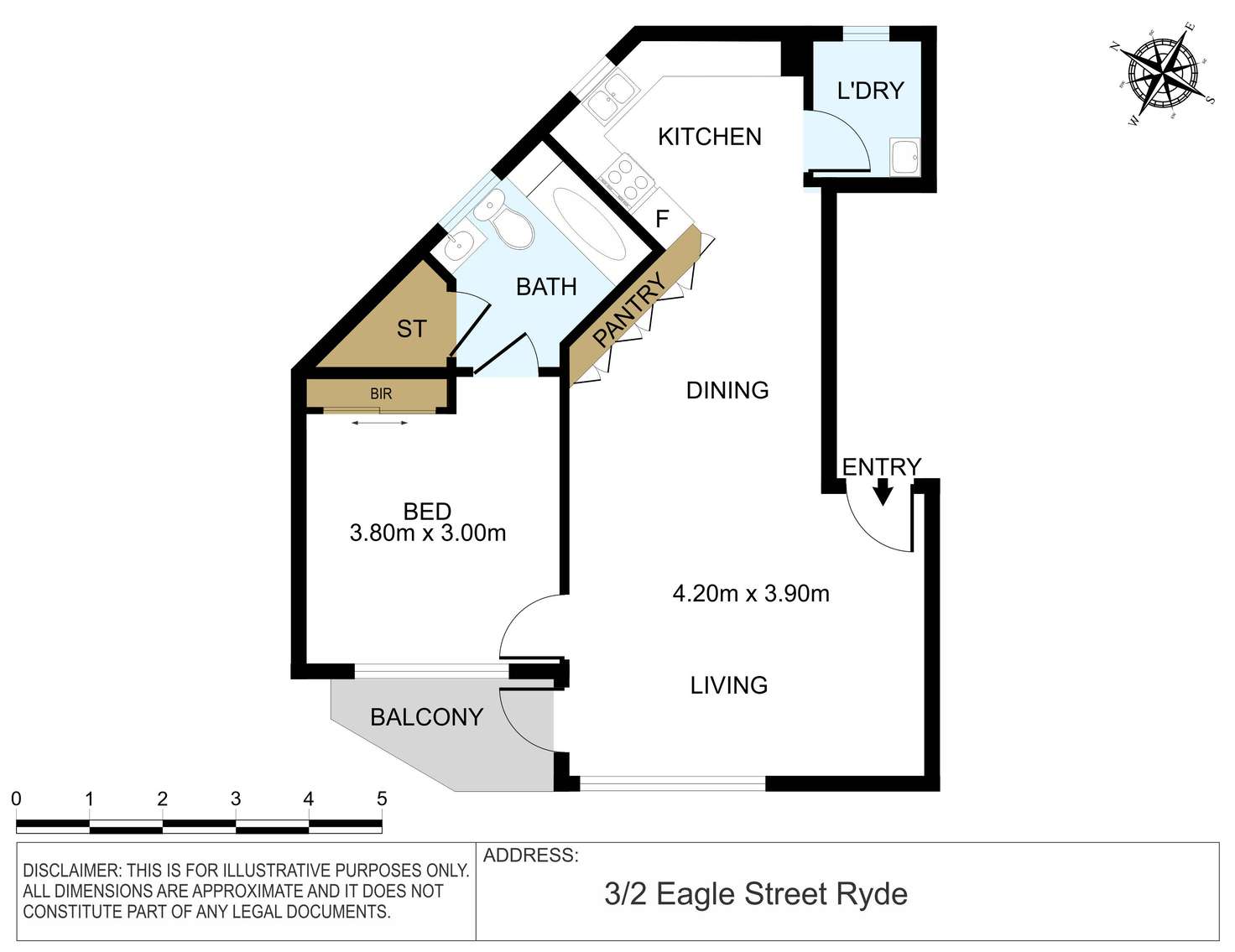 Floorplan of Homely apartment listing, 3/2 Eagle Street, Ryde NSW 2112